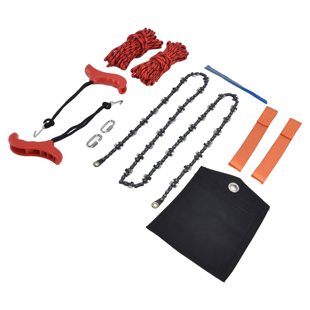 Hand Rope Chain Saw Efficient Both Sides Teeth Blades Folding Pocket Chainsaw for Tree Limb 53 Inch