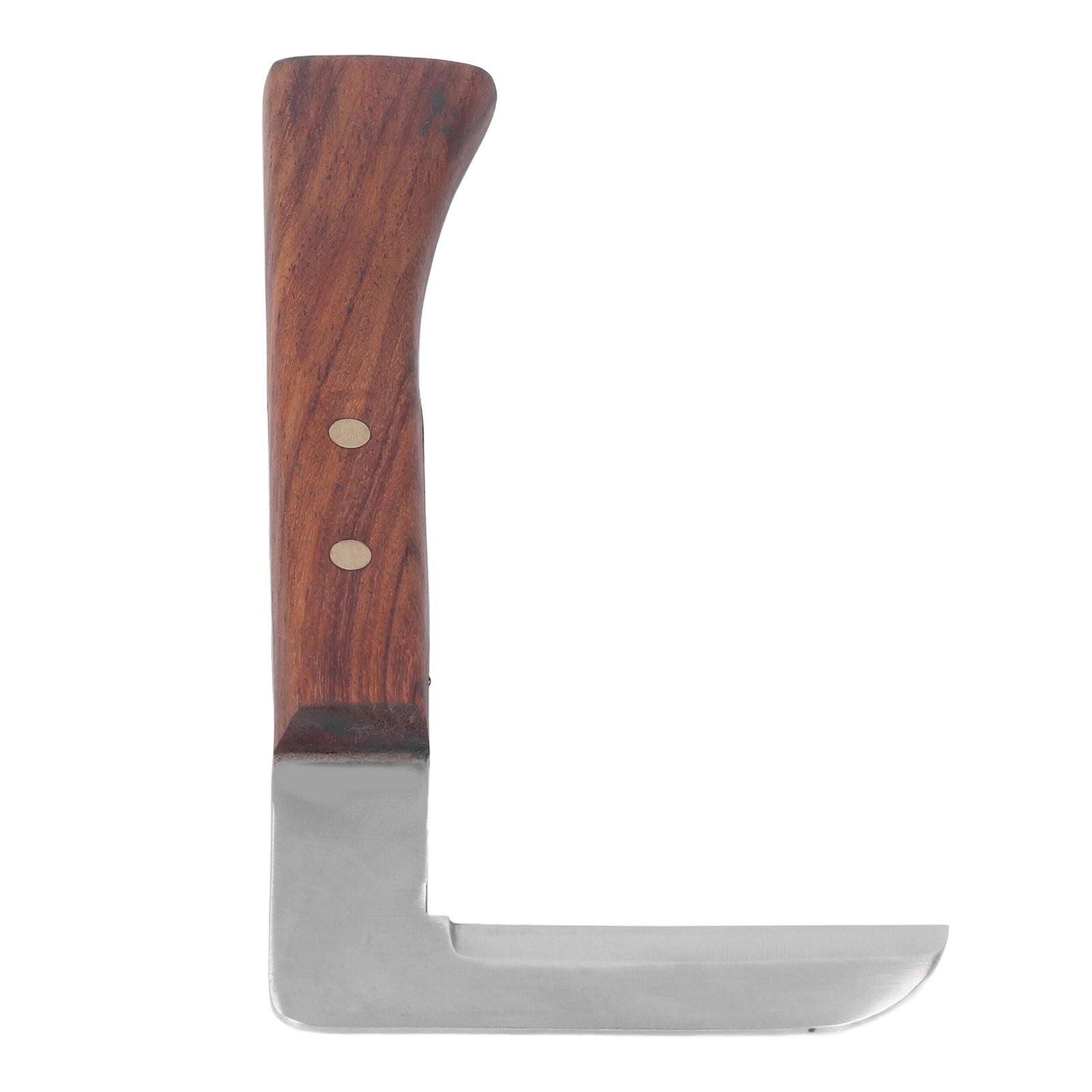 Steel L Shape Hoof Knife Ergonomic Curved Handle Hoof Trimming Tool for Farm Horse Single Blade On Right Hand