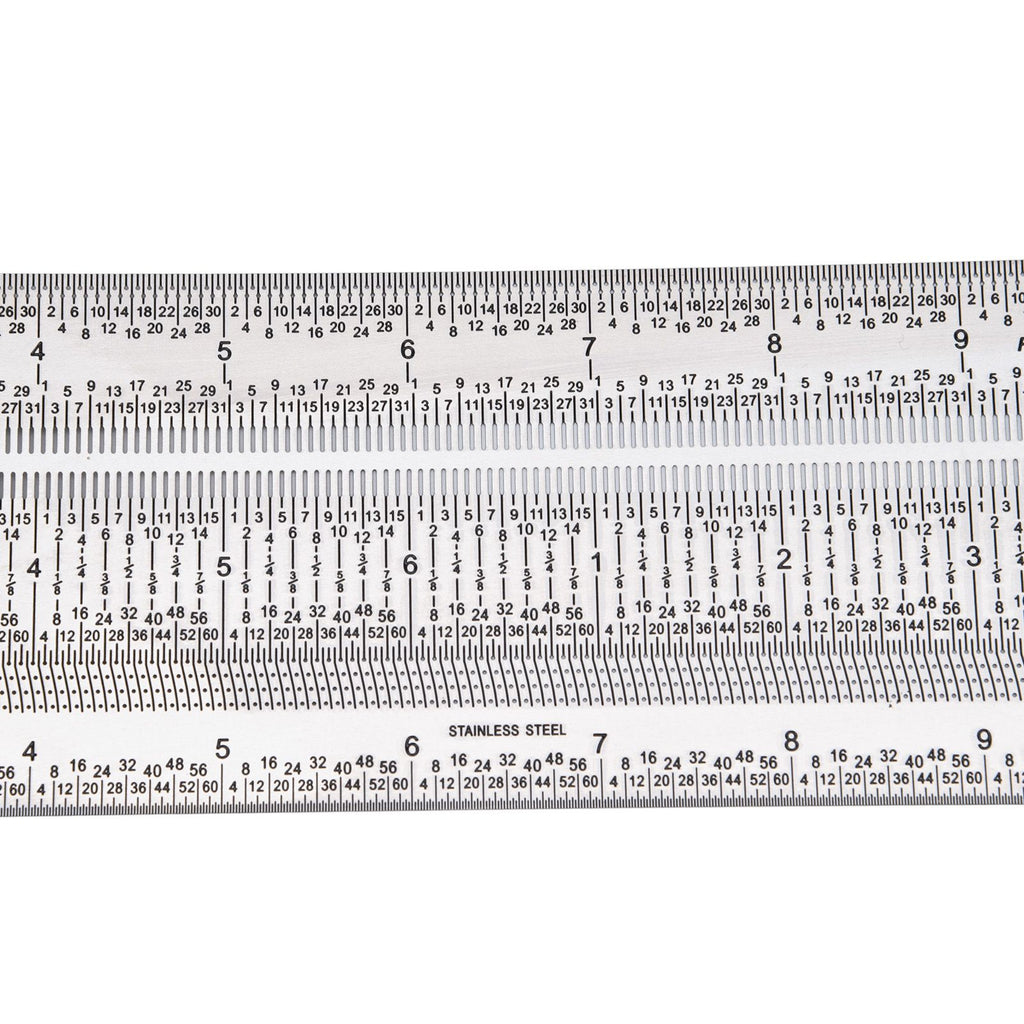 T Rule Stainless Steel Silver Scribing Ruler Woodworking Measuring Tool Positioning Gauge 12in