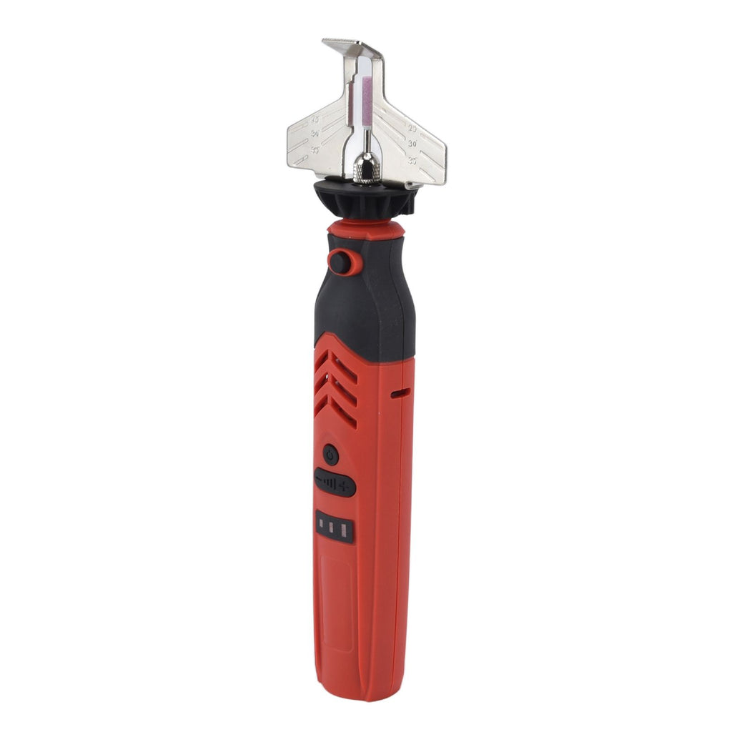 DC3.6V Cordless Saw Sharpener Kit Handheld Chainsaw Sharpening Kit Red Chain Saw Sharpen Tool Set