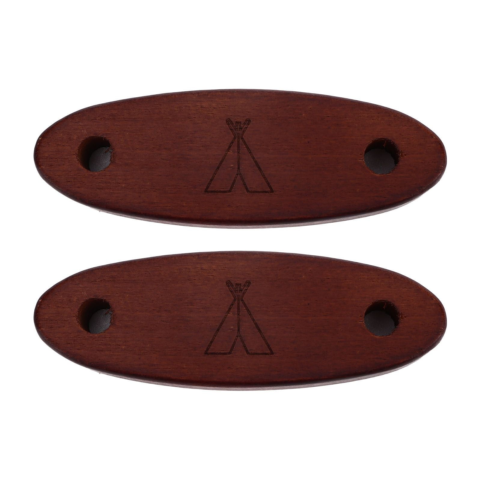 2pcs Wooden Tent Rope Buckle 8mm Windproof Rope Buckle Rope Adjustment Accessories for Camping