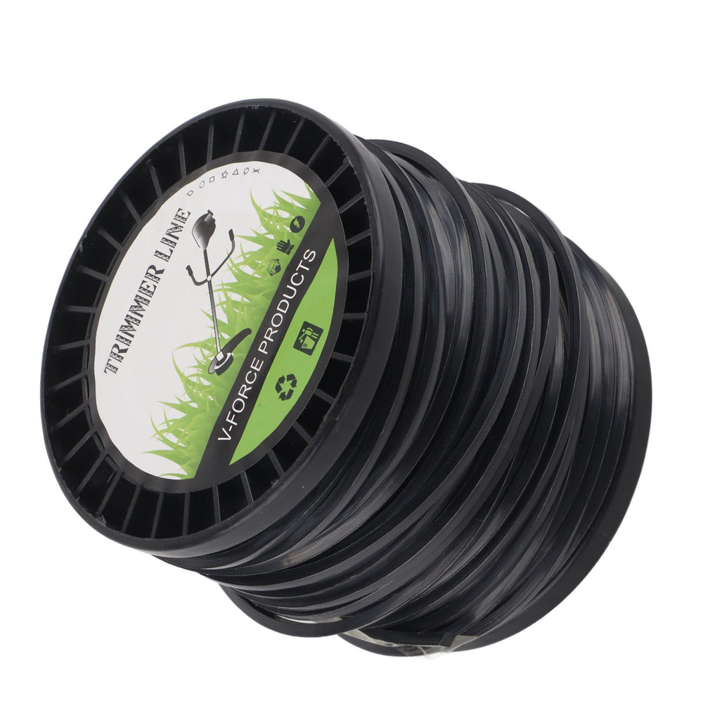 3.3mm String Trimmer Line High Cutting Efficiency Low Noise Quadrate Black Trimmer Line for Most Lawn Mowers Farm 50m