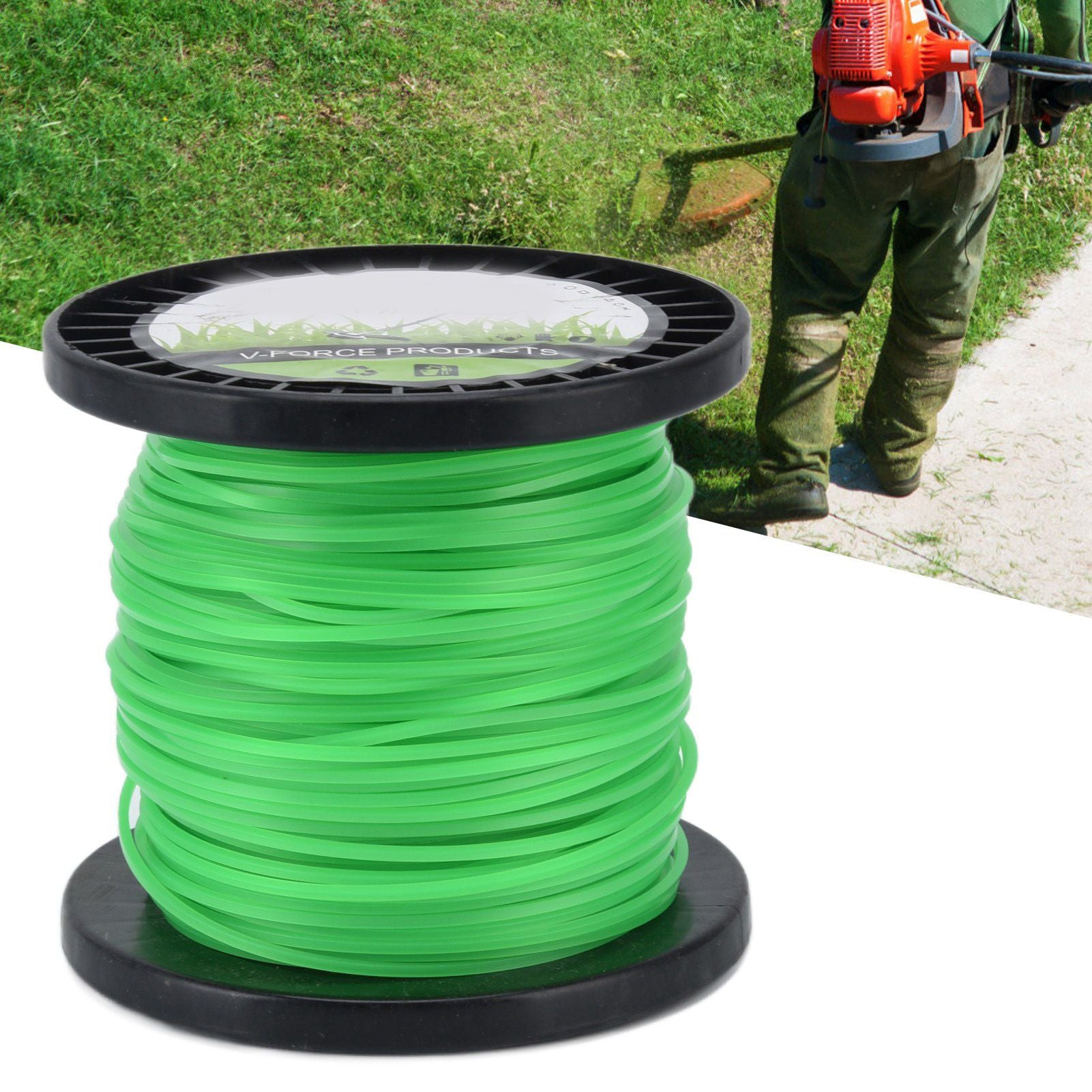 String Trimmer Line String Trimmer Line 2.0mm Trimmer Line for String Trimmer Weed Trimmer Green 100m / 328.1ft