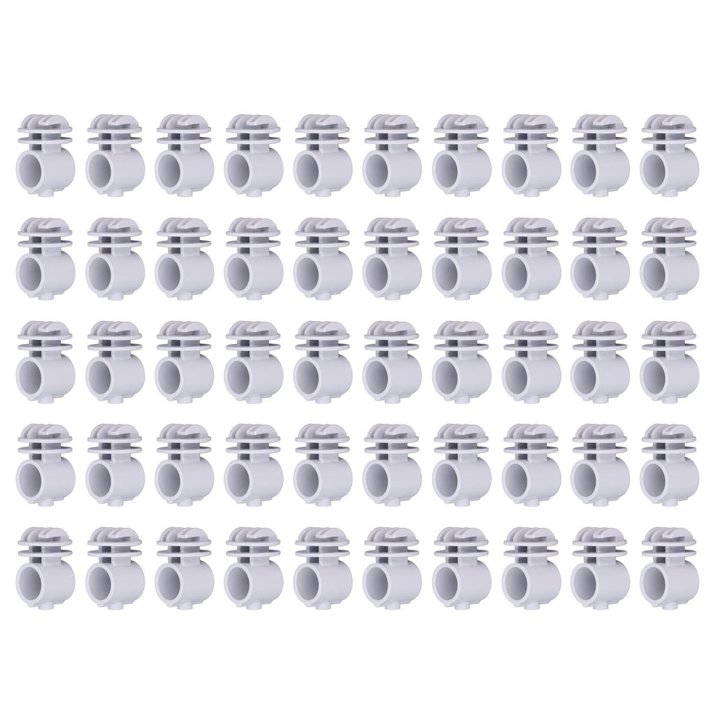 50 Pcs/set 2.1CM Insulator Screws Pulse Grid System Accessories for Electronic Fence Bearing Rod Gray