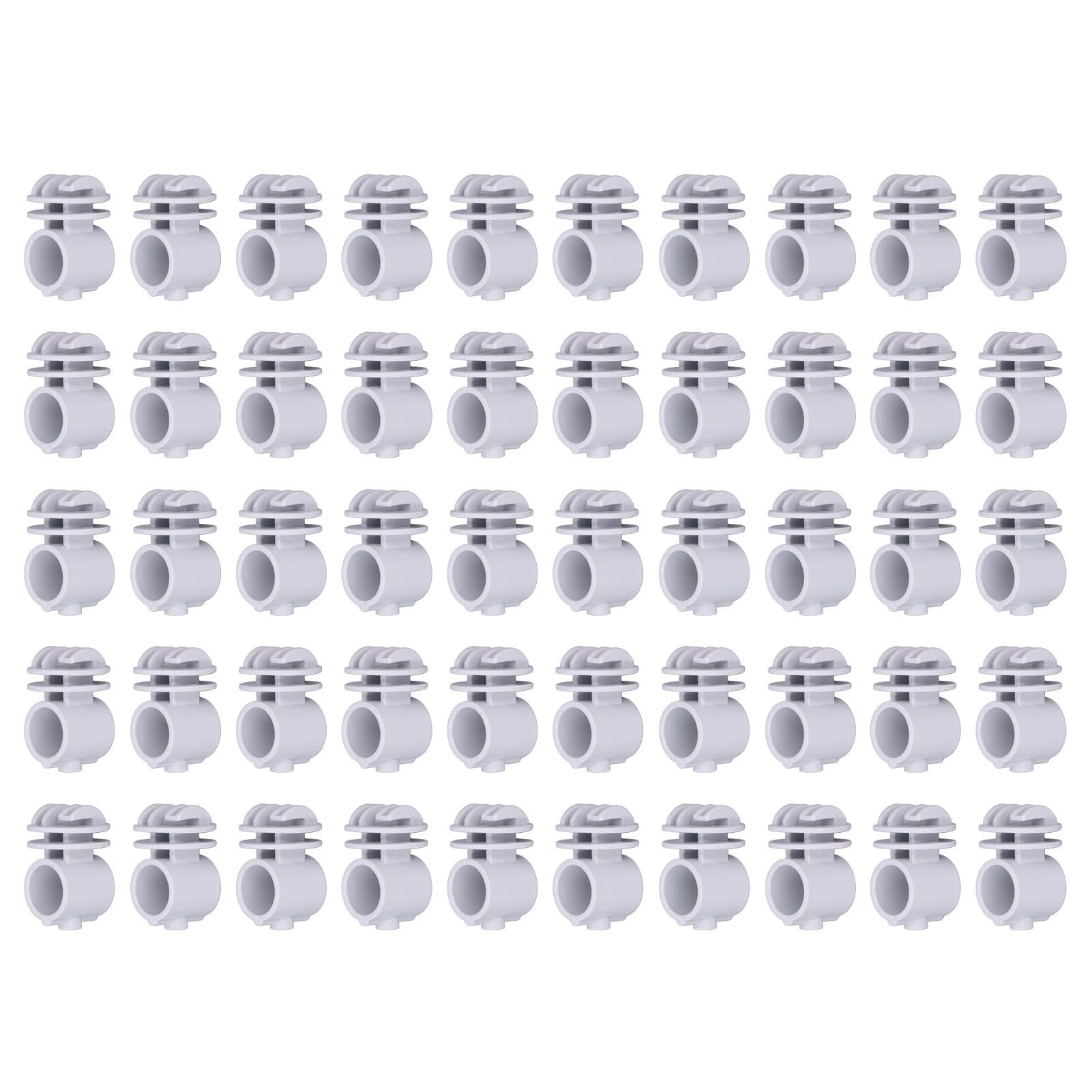 50 Pcs/set 2.1CM Insulator Screws Pulse Grid System Accessories for Electronic Fence Bearing Rod Gray