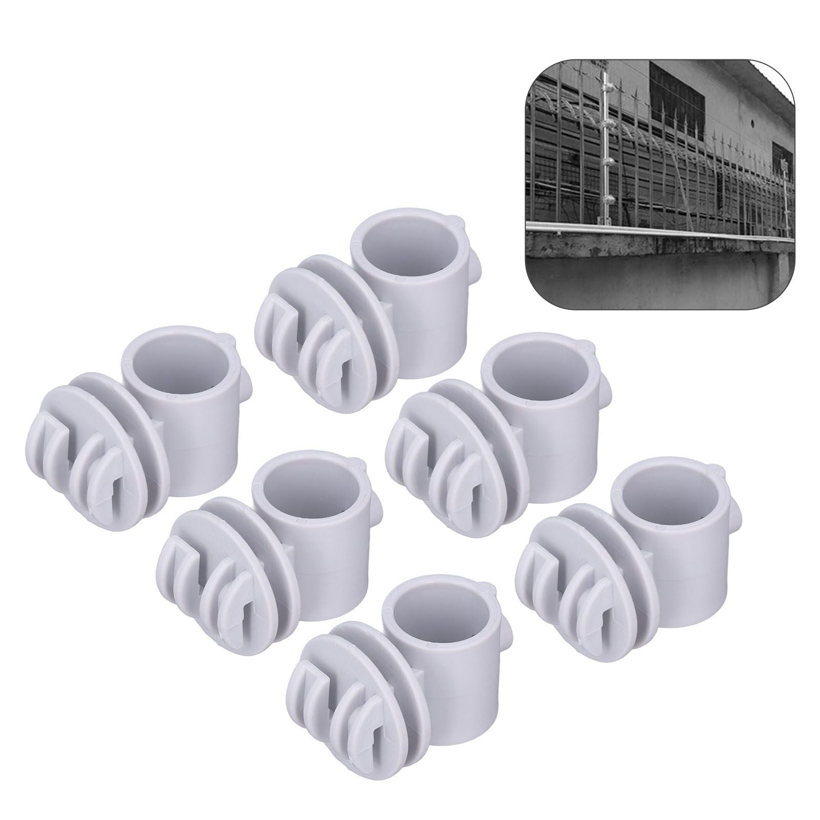 50 Pcs/set 2.1CM Insulator Screws Pulse Grid System Accessories for Electronic Fence Bearing Rod Gray