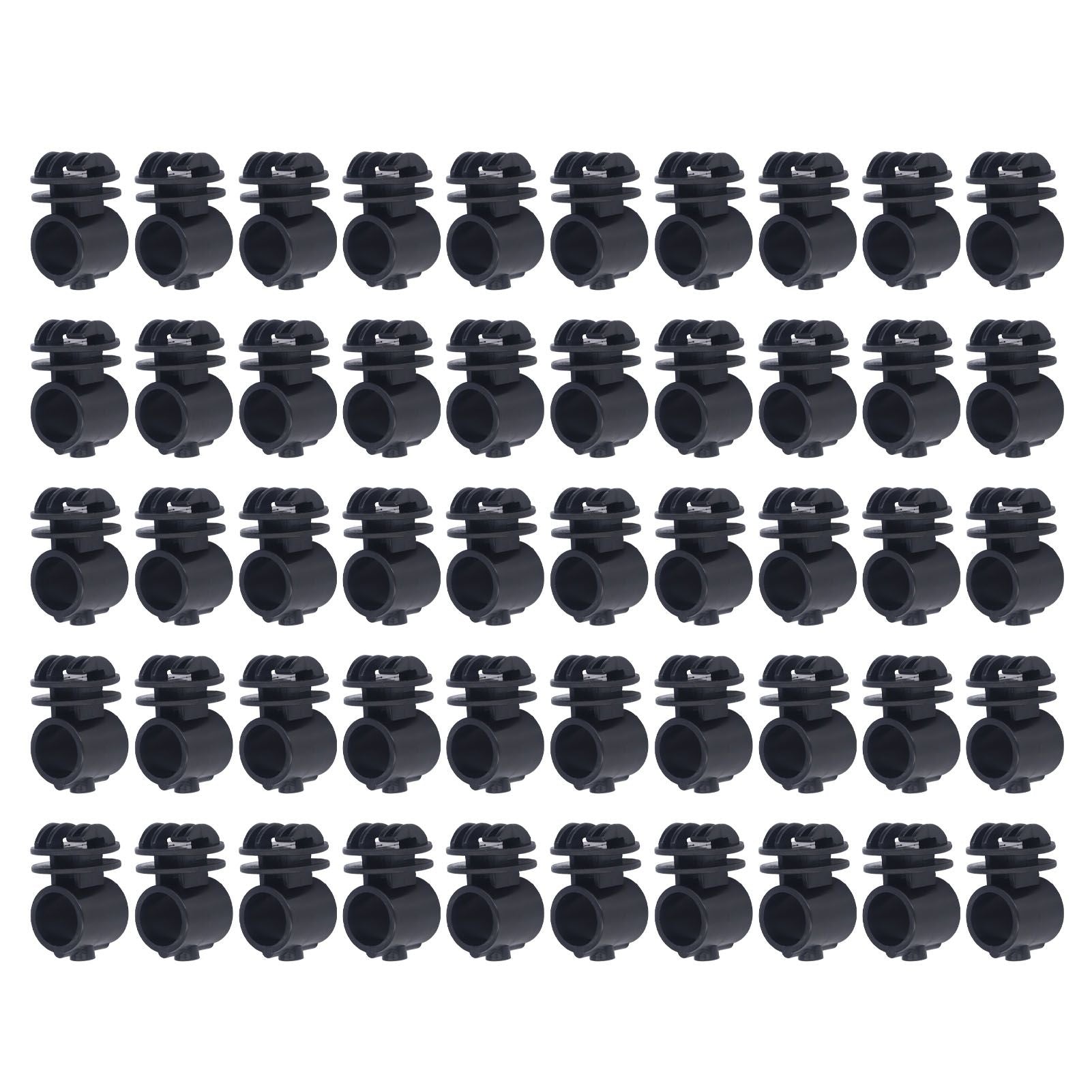 50 Pcs/set 2.1CM Insulator Screws Pulse Grid System Accessories for Electronic Fence Bearing Rod Black