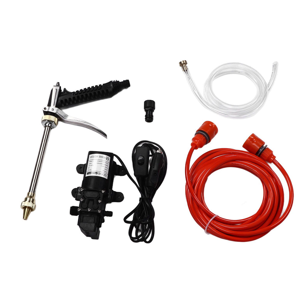 12V 100W Water Pump High Pressure Garden Water Sprinkler Kit G1/2 External Thread Portable Pressure Washer for Car Washing