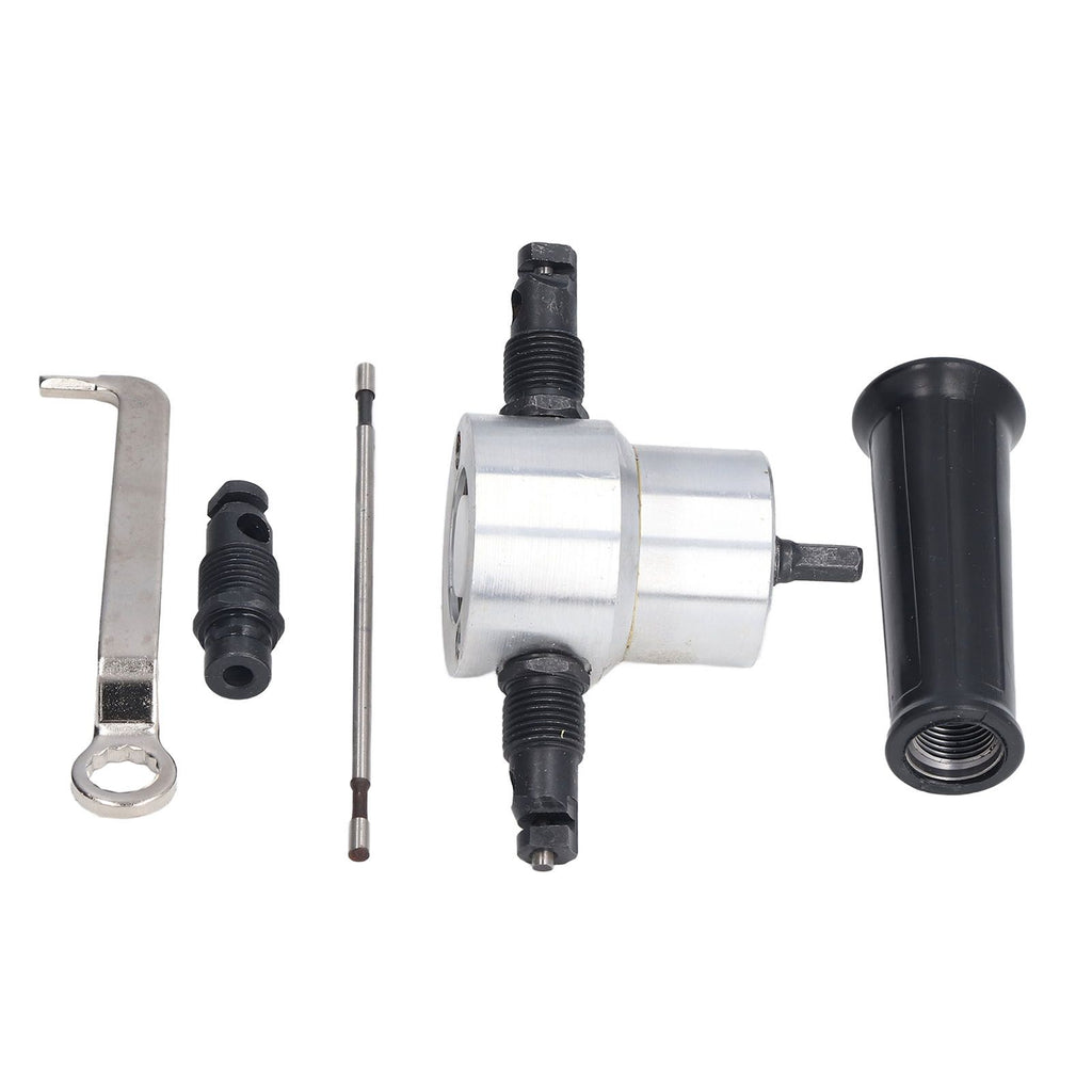 Double Head Sheet Metal Nibbler Cutter Adjustment High Hardness Multifunctional Drill Attachment Metal Nibbler Tool Kit