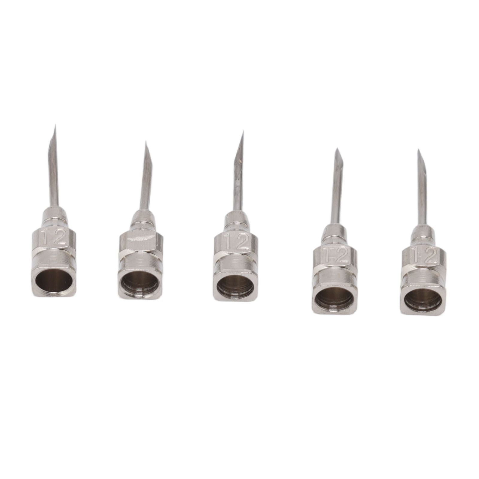 Poultry Injection Needles Stainless Steel Bovine Pig Injection Needle Cow Pig Injection Needle Accessories 12x15mm / 0.5x0.6in