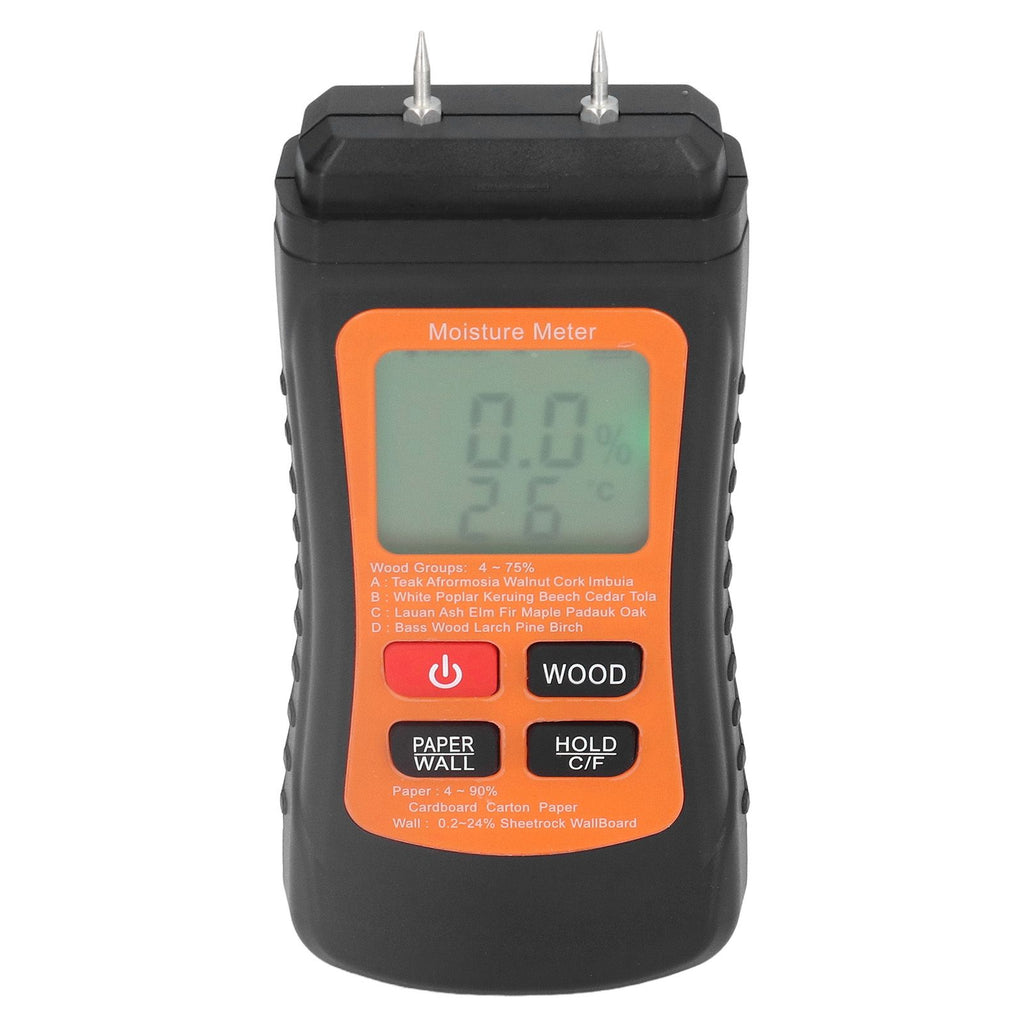 Moisture Meter Wood Moisture Detector Intelligent Temperature Humidity Measuring Digital Pin Type Instrument