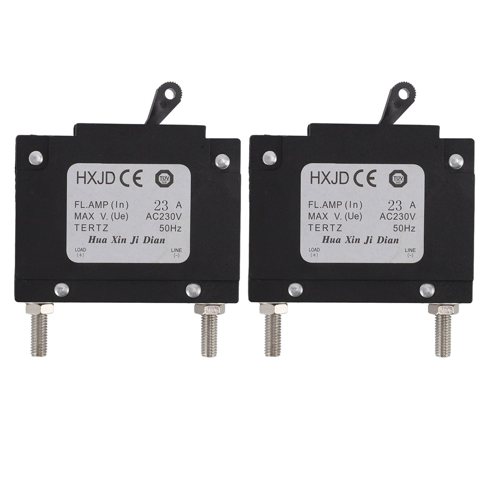 2pcs 23A Circuit Breaker Safety Professional Petrol Generators Circuit Breaker with Switch for Petrol Generators 230V