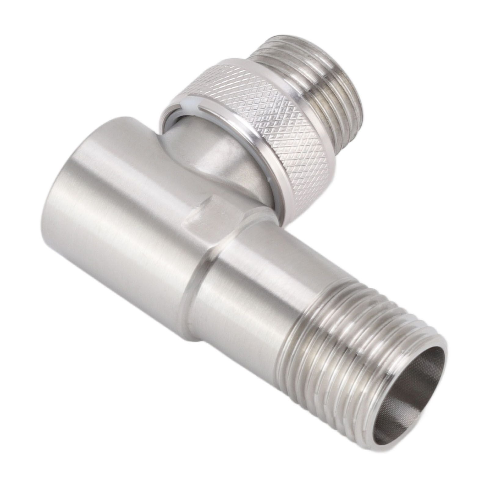 Angle Stop Valve Male G1/2 304 Stainless Steel 1 in 2 Out Integrated Design Automatic Water Stop Valve for Toilet On Off Integrated Angle Valve