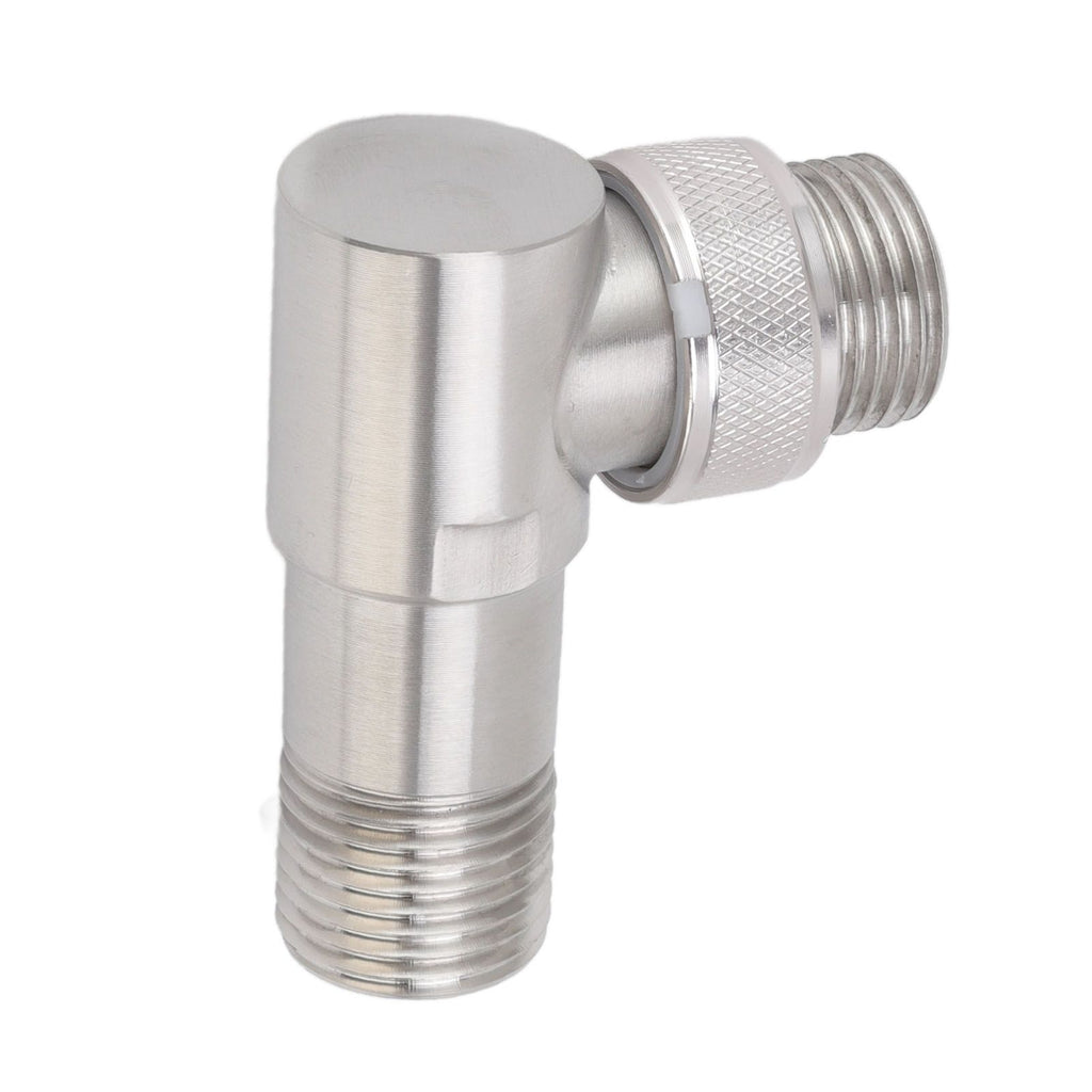 Angle Stop Valve Male G1/2 304 Stainless Steel 1 in 2 Out Integrated Design Automatic Water Stop Valve for Toilet On Off Integrated Angle Valve