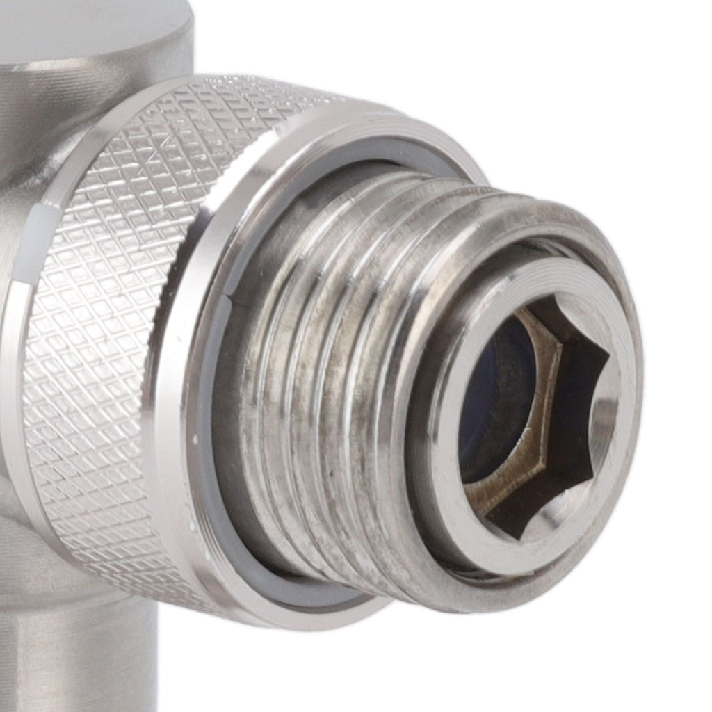 Angle Stop Valve Male G1/2 304 Stainless Steel 1 in 2 Out Integrated Design Automatic Water Stop Valve for Toilet On Off Integrated Angle Valve