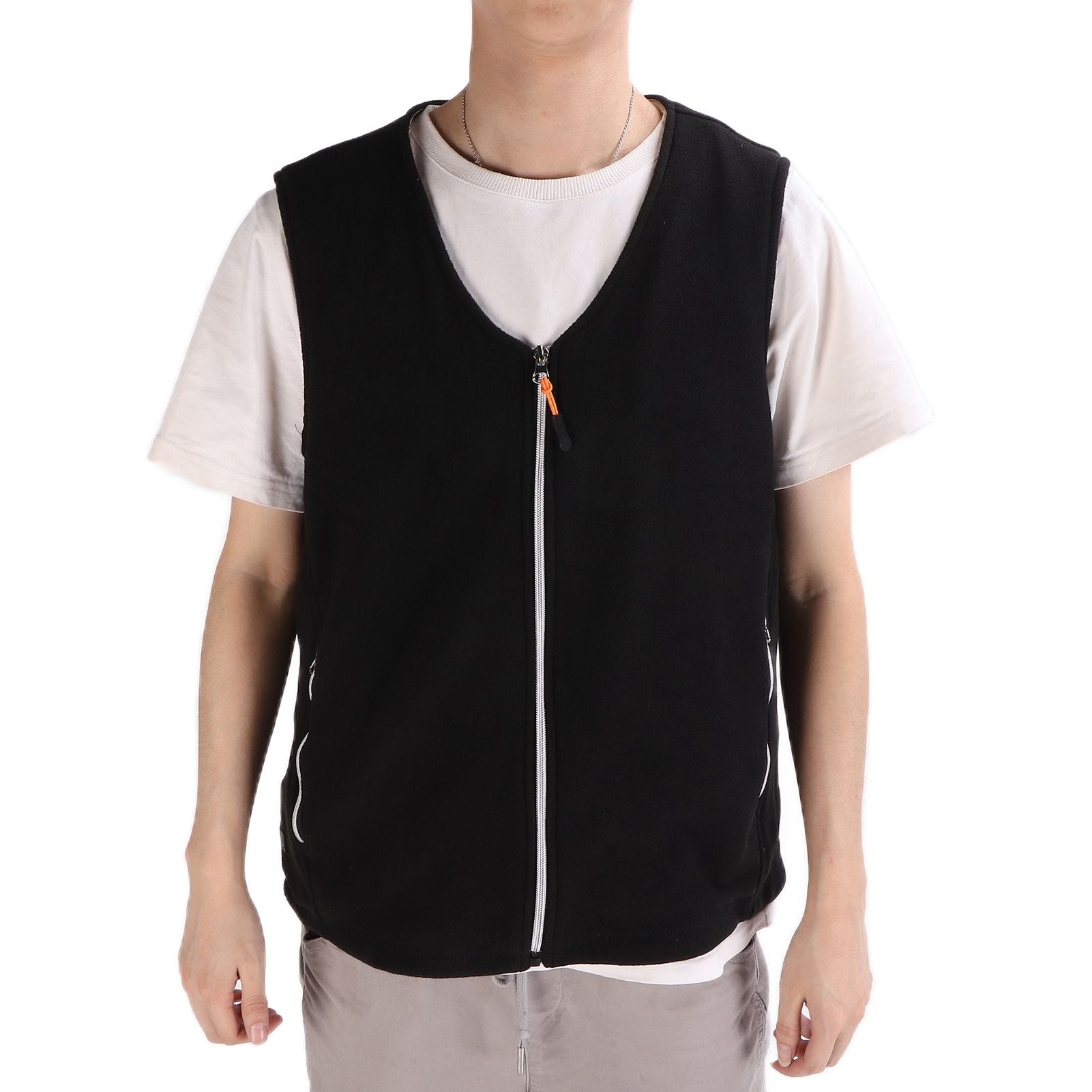 Electric Heating Vest Temperature Adjustable Washable USB Power Supply Heated Waistcoat for Outdoor Hiking CampingM