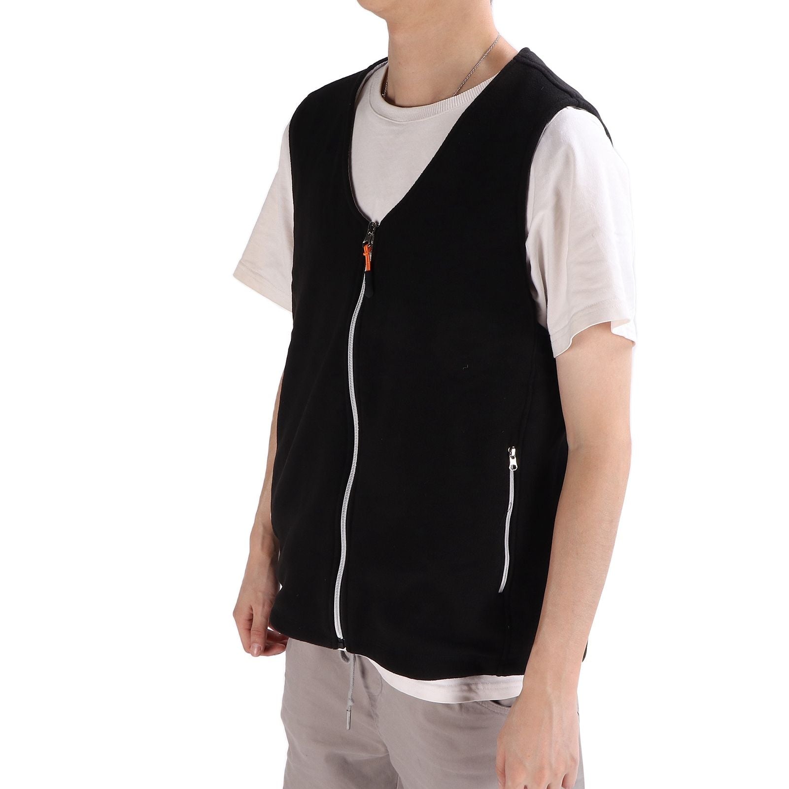 Electric Heating Vest Temperature Adjustable Washable USB Power Supply Heated Waistcoat for Outdoor Hiking CampingL