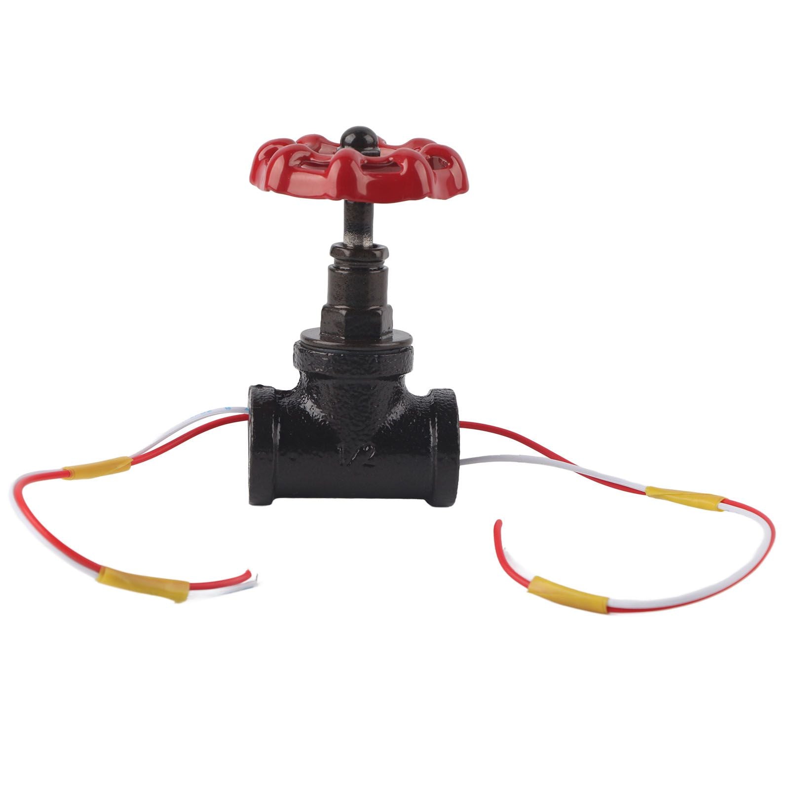 G1/2 Steampunk Style Tee Valve Light Switch with Wires for Industrial Robot Table Lamp Fixture 12V 120V