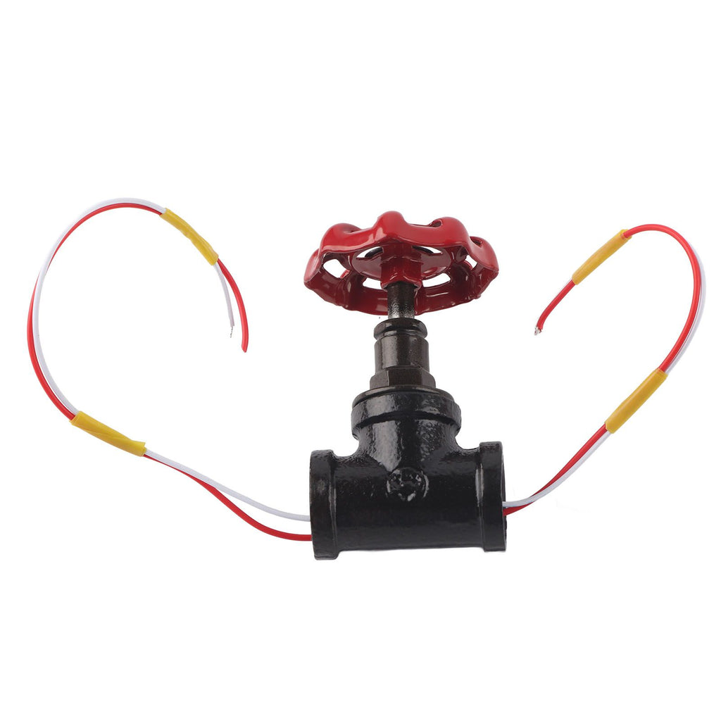 G1/2 Steampunk Style Tee Valve Light Switch with Wires for Industrial Robot Table Lamp Fixture 12V 120V