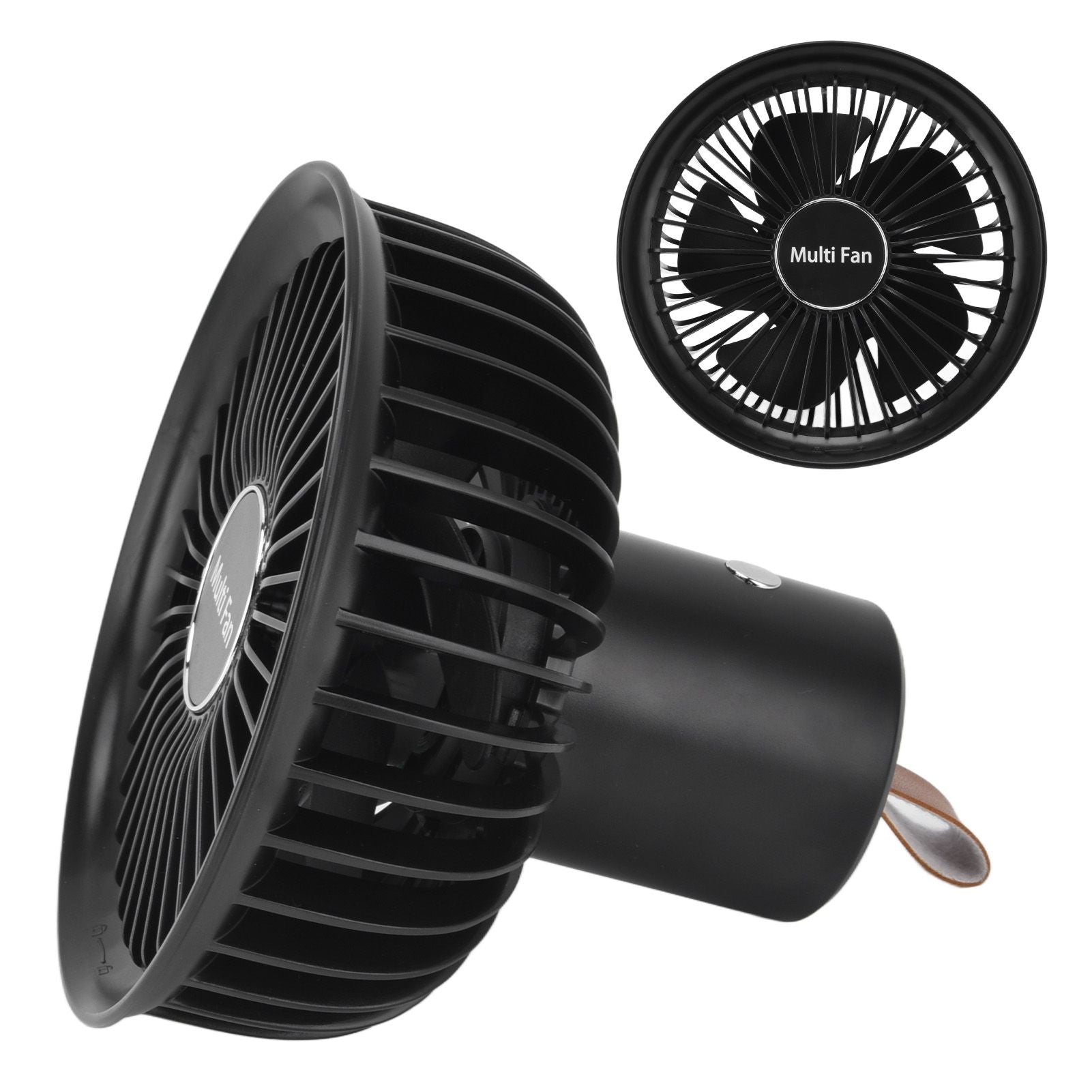 Electric Fan Portable Multifunctional Usb Charging Outdoor Hanging Battery Powered Fan for Home Office Study Camping Black