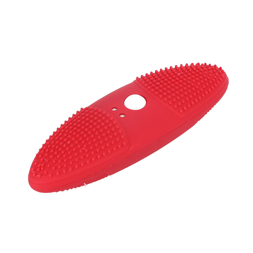 Ultrasonic Scrubber 3 Levels USB Charging High Frequency Vibration Dual Waving Ultrasonic Vegetable Washing Machine Red