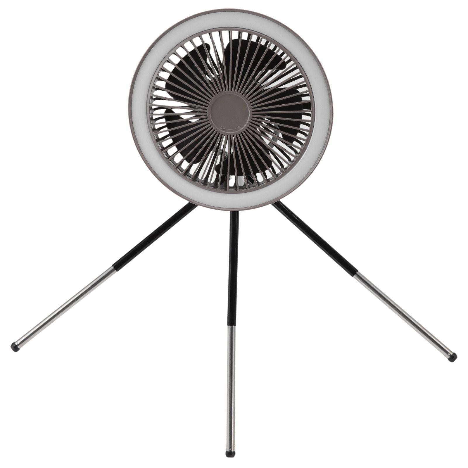 Camping Light Fan 3 Level Wind Adjustment USB Charging 3.7V 2A Hanging Camping Lights Tent Fan with Bracket for Outdoor Gray