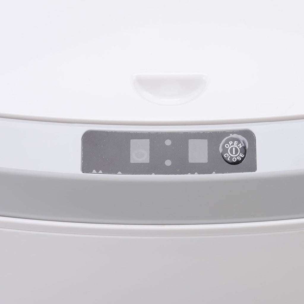 Smart Trash Can 16L Infrared Induction Button Control Manual Mute Household Automatic Trash Can with Night Light White