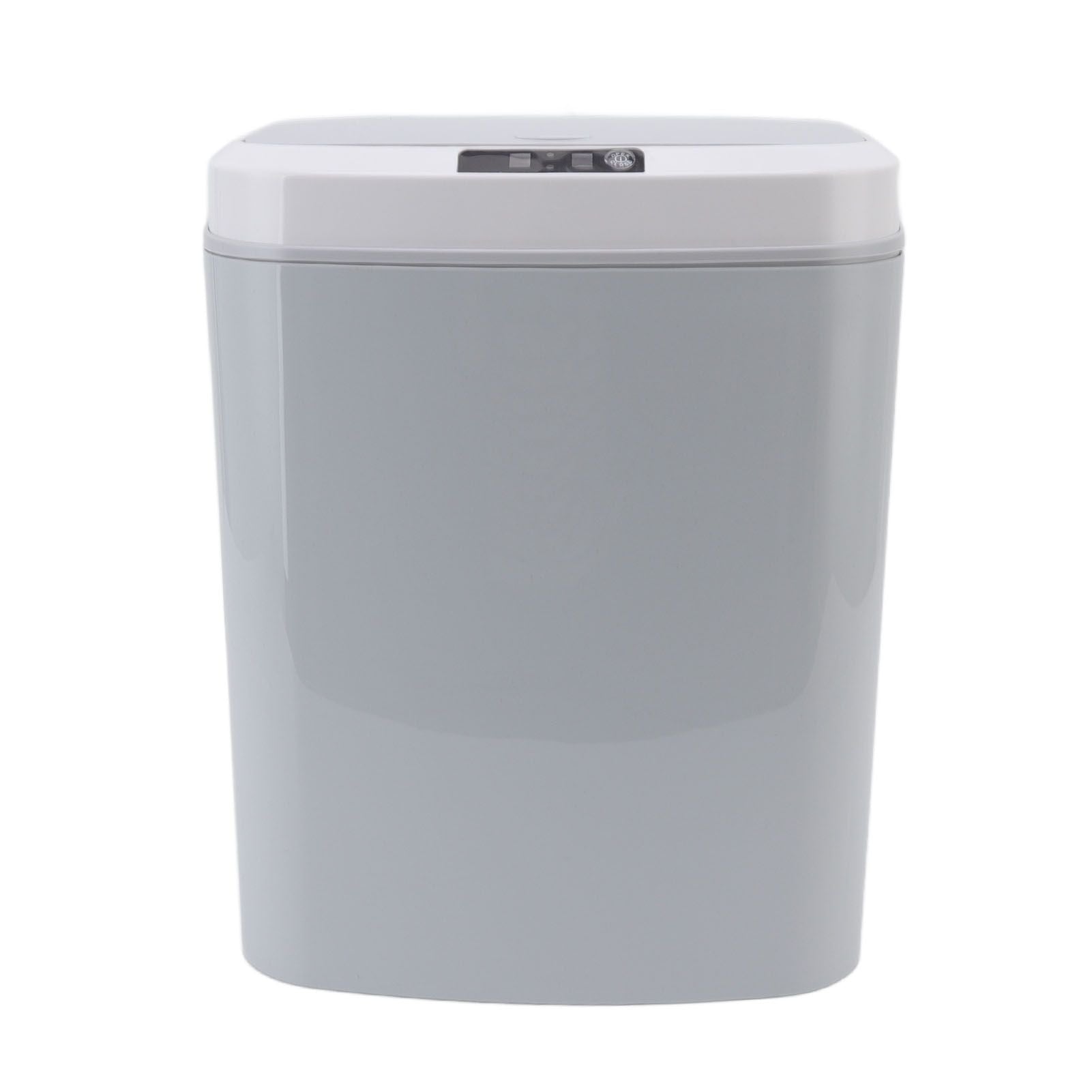 Smart Trash Can 16L Infrared Induction Button Control Manual Mute Household Automatic Trash Can with Night Light Gray