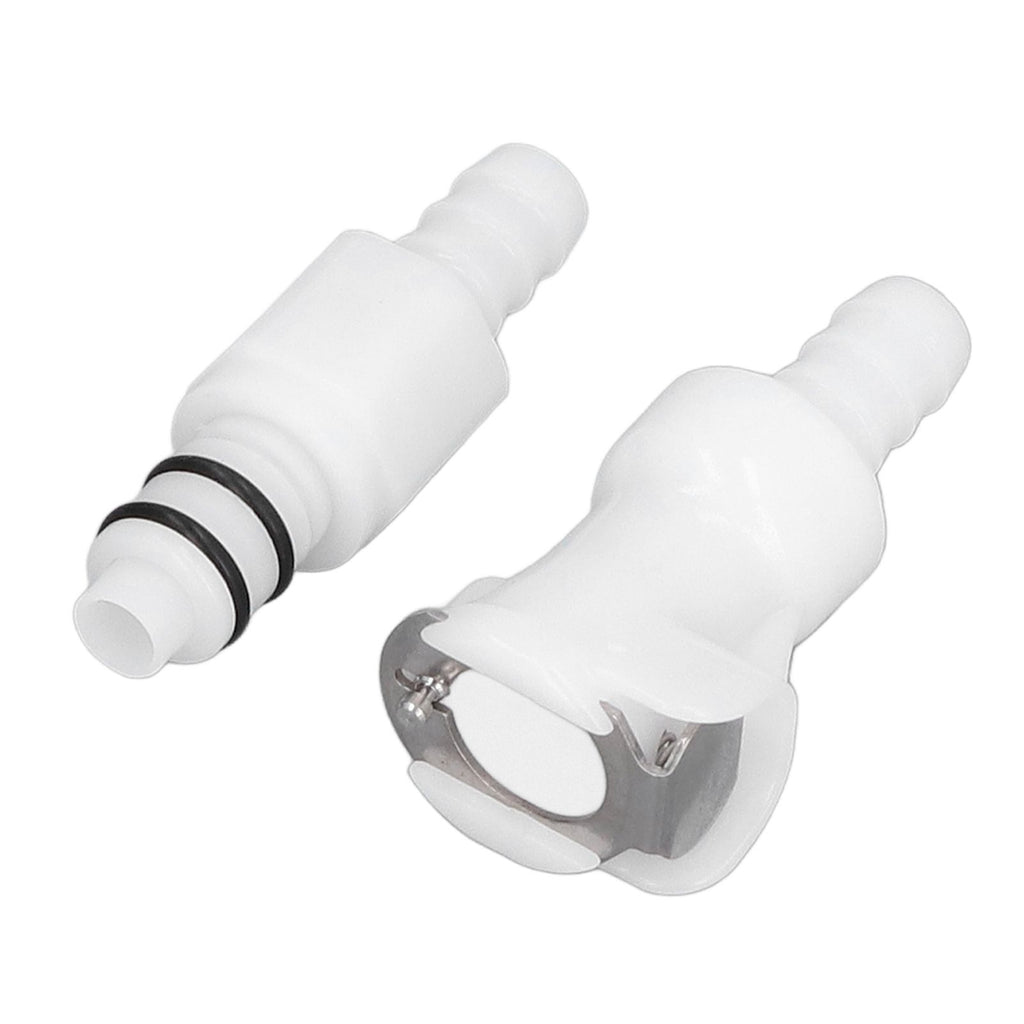 Plastic Hose Quick Connector 5/16 Tube with Shut Off Food Grade Plastic Water Line Tube Connector for Gas Beer Line