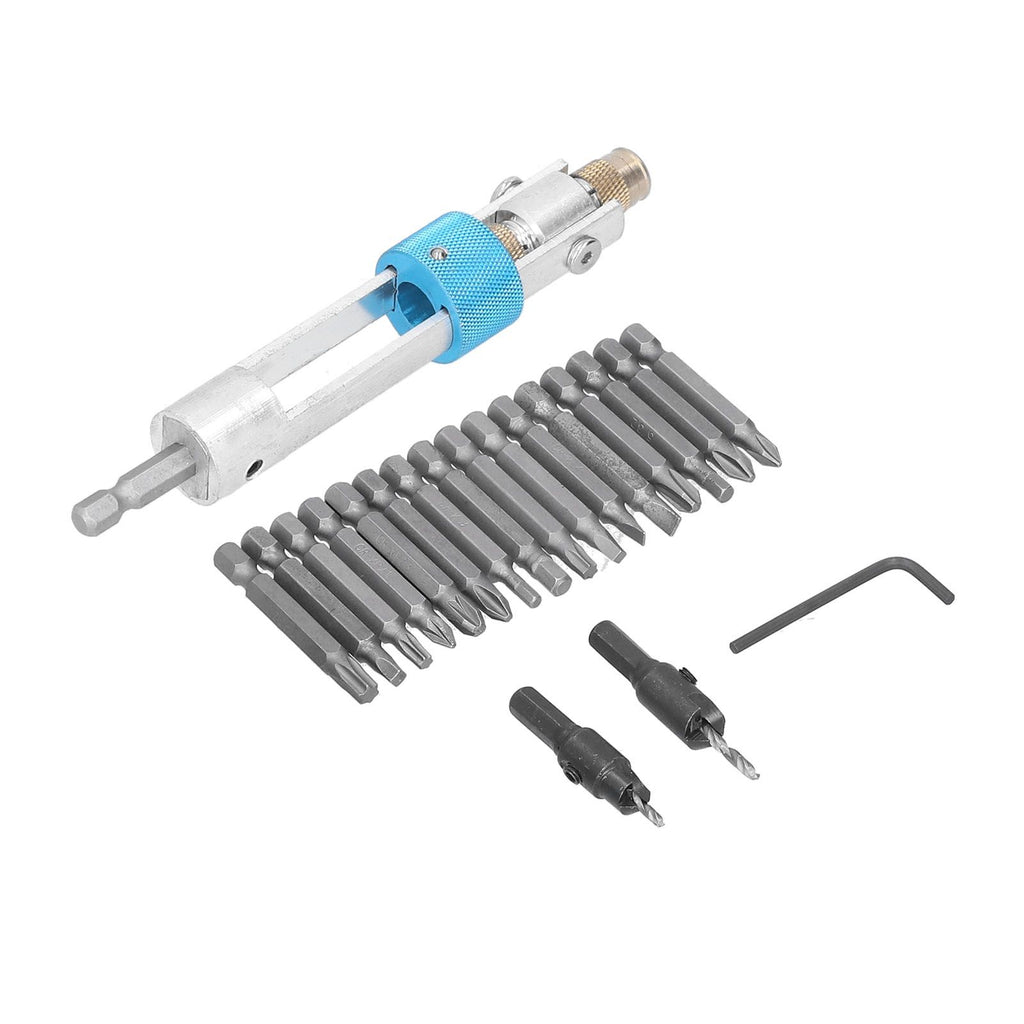 20Pcs/Set Countersink Drill Bit High Speed Steel Screwdriver Bits Screw Driver Converter Hand Tool Repair Set