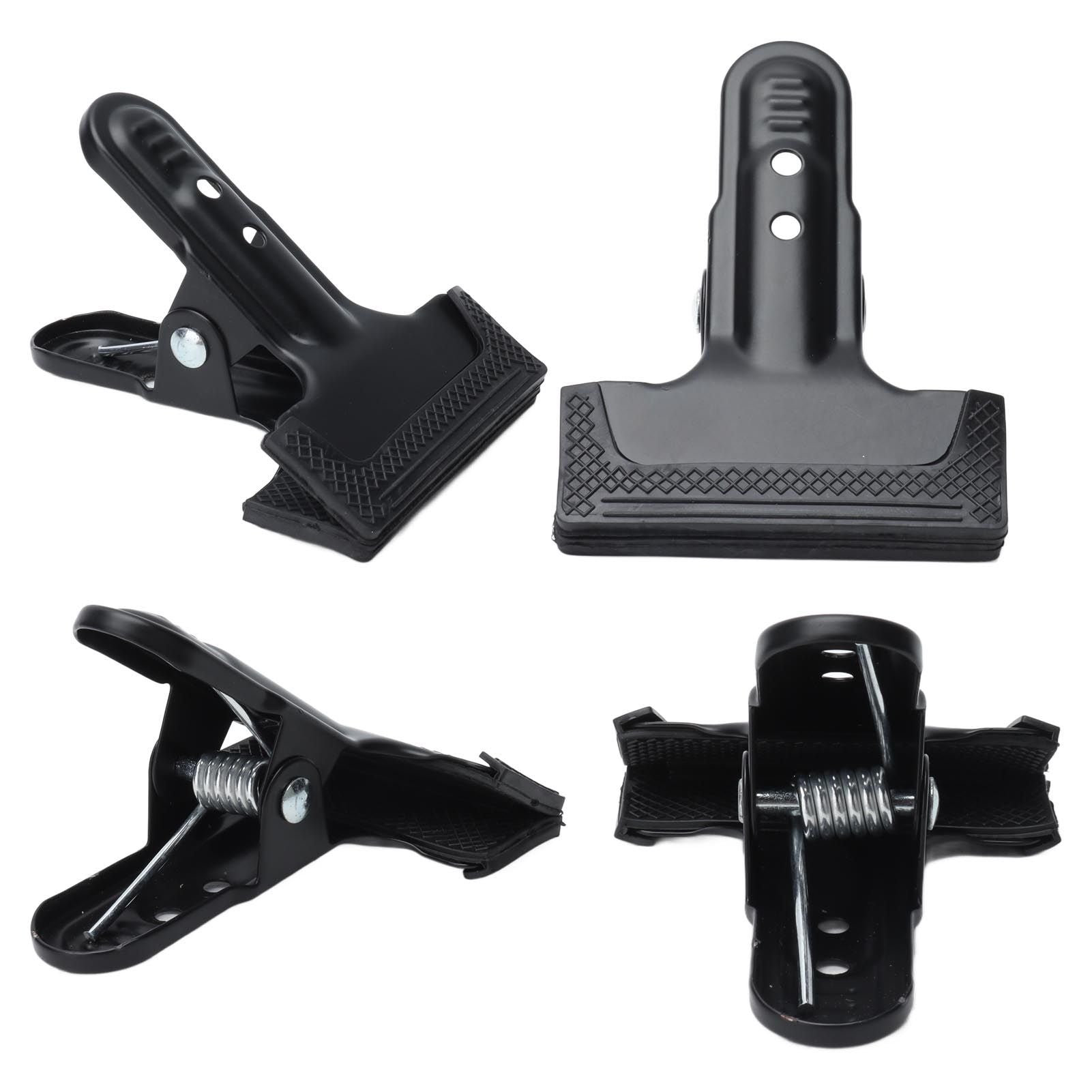 4pcs Woodworking A Clip Heavy Duty Anti Slip Metal Wide Mouth Spring Clamps for Photography Backdrops