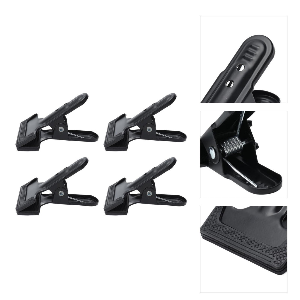 4pcs Woodworking A Clip Heavy Duty Anti Slip Metal Wide Mouth Spring Clamps for Photography Backdrops