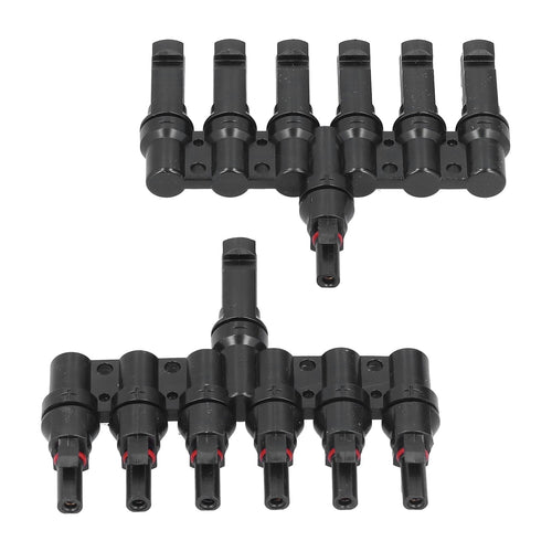 1 to 6 Branch Connector 6 Way Solar Panel Branch Connector Waterproof Male Female Cable Connector