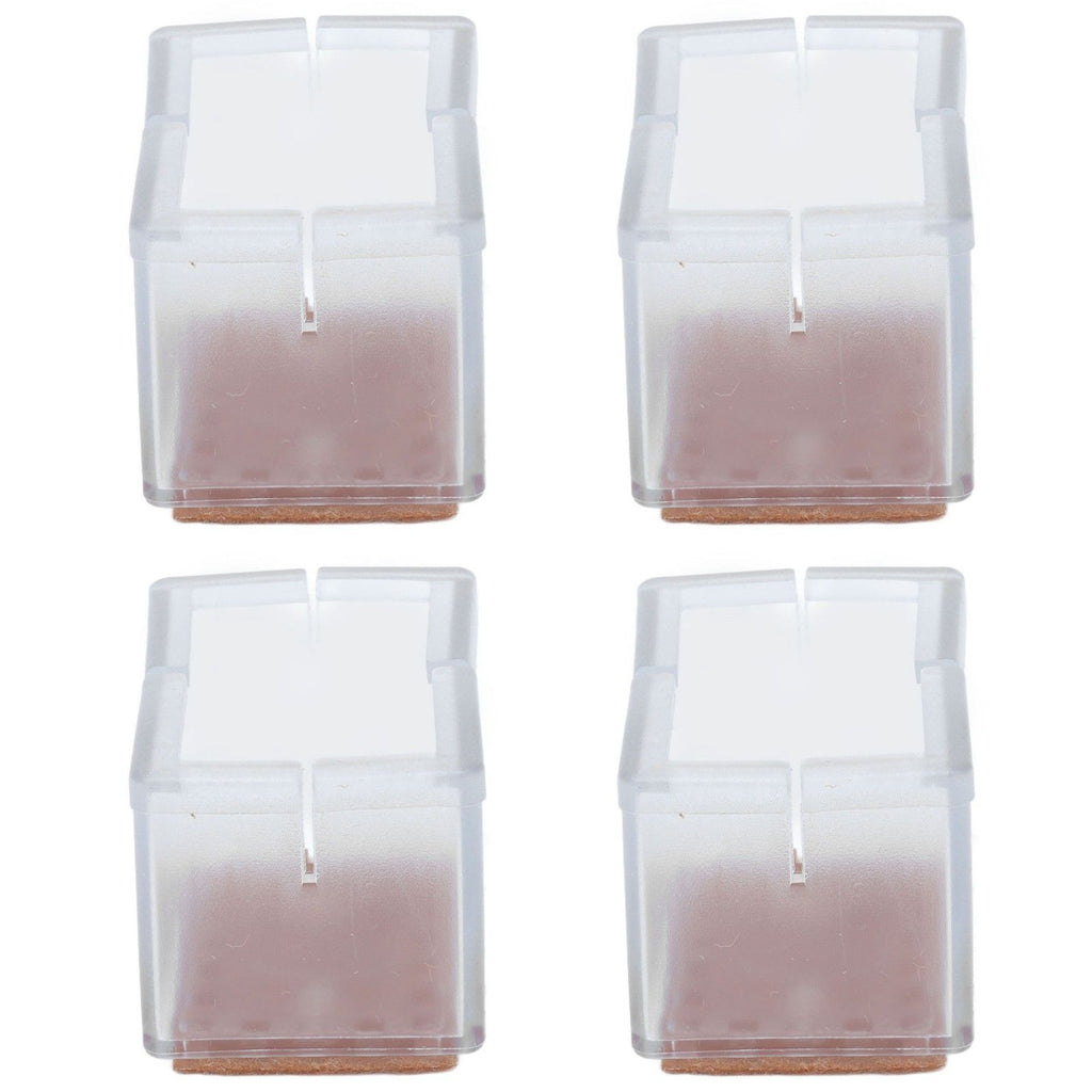 16pcs Square Silicone Chair Leg Protectors Elastic Good Mute Effect Furniture Leg Cover for Hardwood Floors