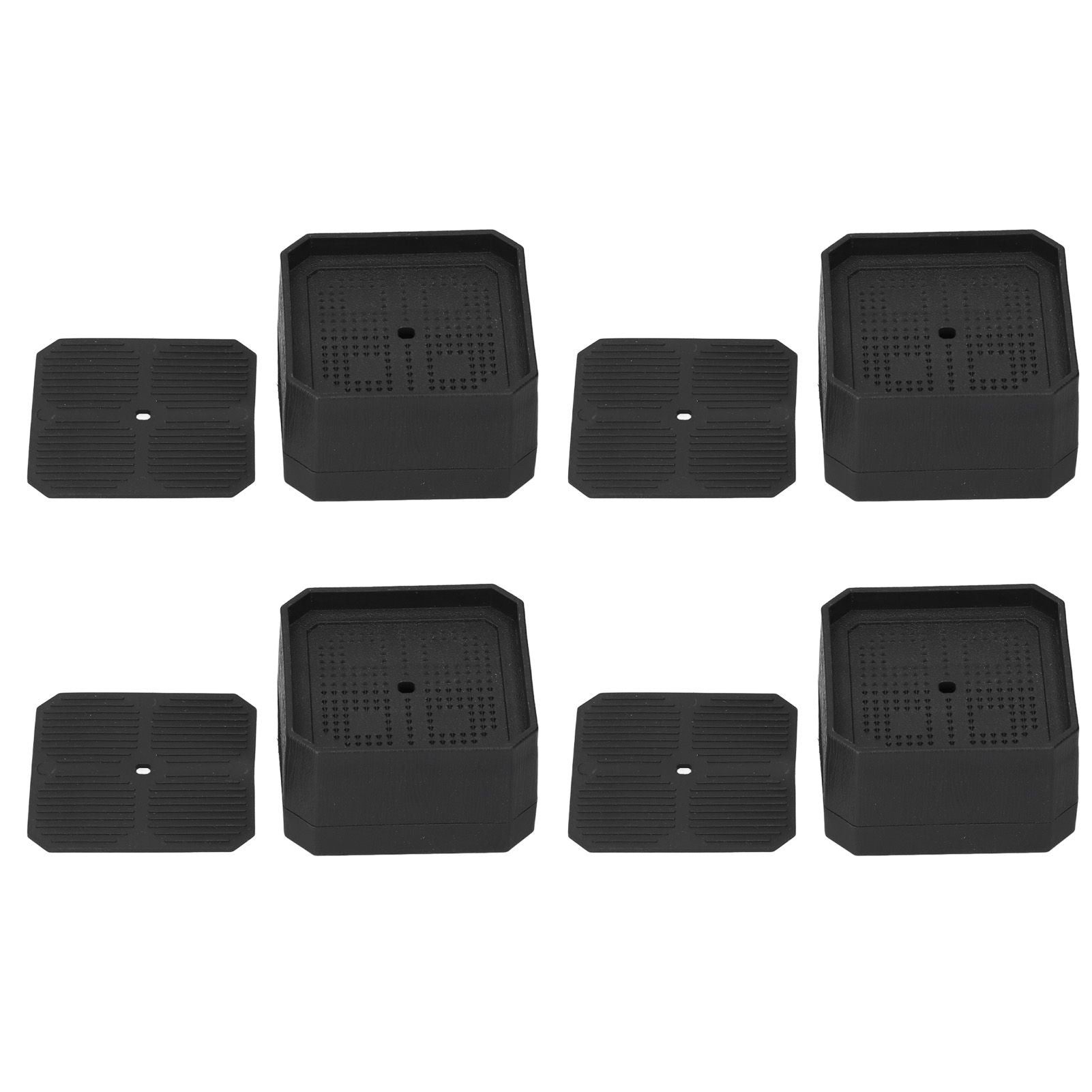 4Set Square Furniture Leg Pad Rubber Non Slip Table Chair Refrigerator Feet Protectors Noise Reduction