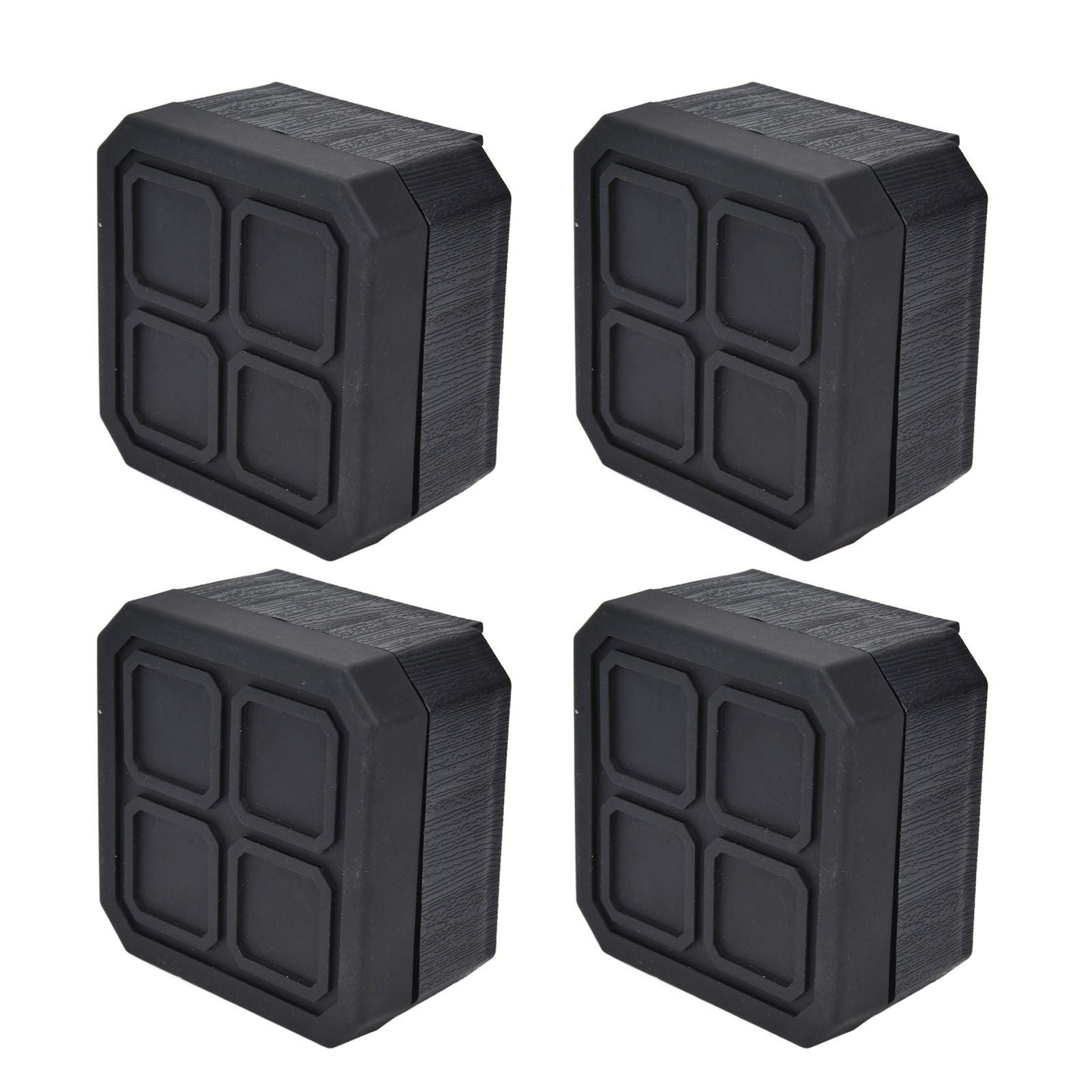 4Set Chair Leg Floor Protectors Square Rubber Non Slip Furniture Leg Pads for Home Bedroom