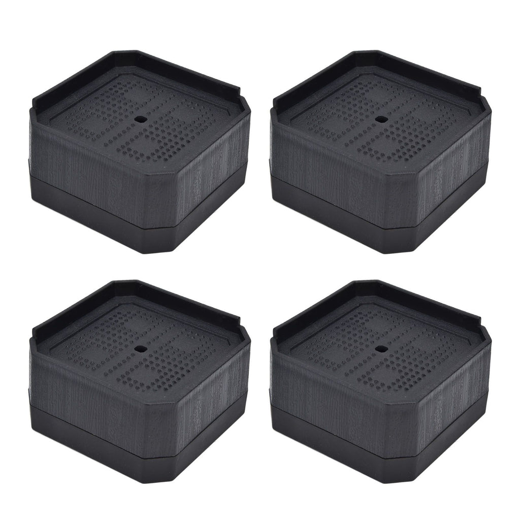 4Set Chair Leg Floor Protectors Square Rubber Non Slip Furniture Leg Pads for Home Bedroom