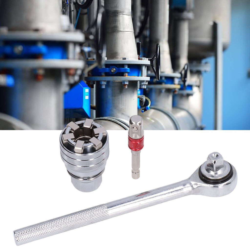 Universal Socket Wrench Tool 10‑19mm Adjustable Wrench Set Chrome Vanadium Steel for Home Improvement