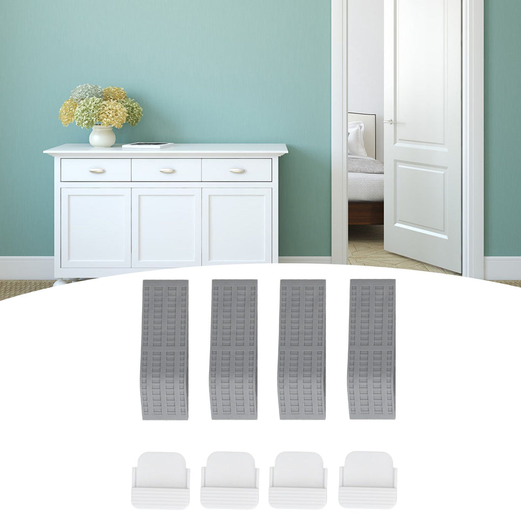 4Set Door Stoppers Non Slip Rubber Door Bottom Stop Wedge Accessories for Home Improvement