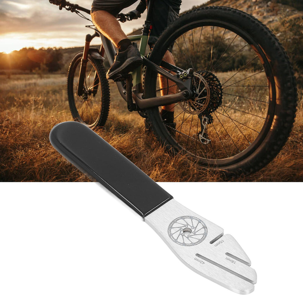 Bicycle Disc Rotor Alignment Tool Rotor Stainless Steel Bike Brake Wrench with 3 Slots for Bike Alignment