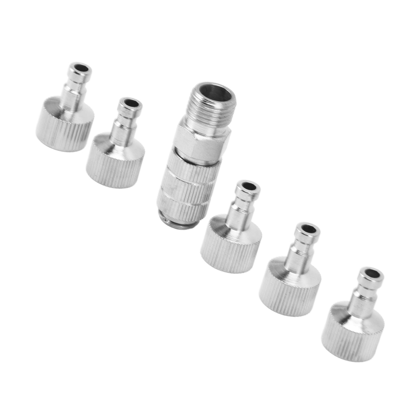 6PCS Airbrush Adapter Set Stainless Steel Airbrush Quick Release Fittings Airbrush Connector Kit