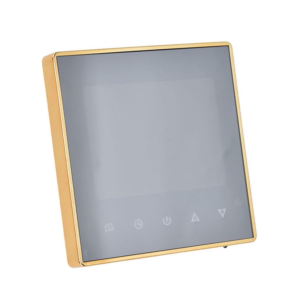 Smart Thermostat Multifunction Programmable Thermostat for Air Conditioner Water Heating Underfloor Heating AC220V Gold