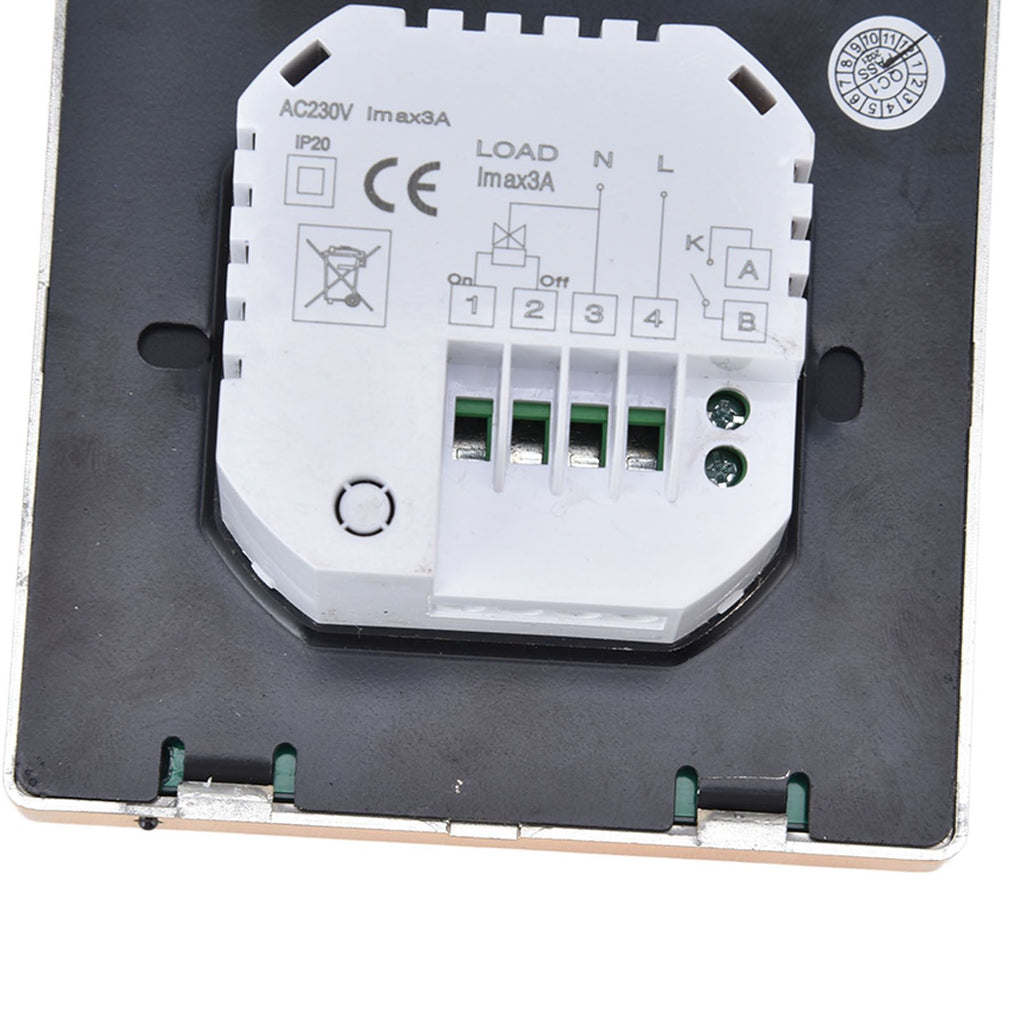 Smart Thermostat Multifunction Programmable Thermostat for Air Conditioner Water Heating Underfloor Heating AC220V Gold