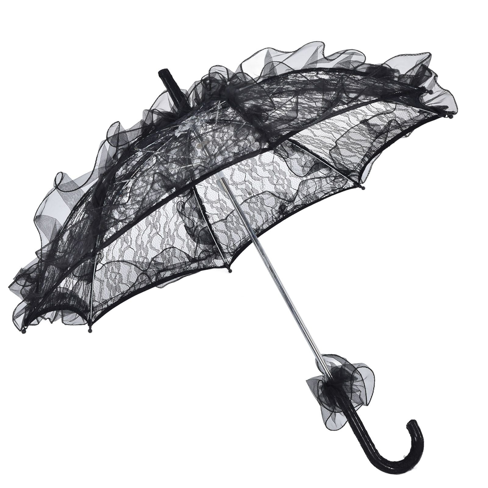 Elegant Lace Bride Umbrella Wedding Party Photography Decor Prop Lace Parasol Decoration