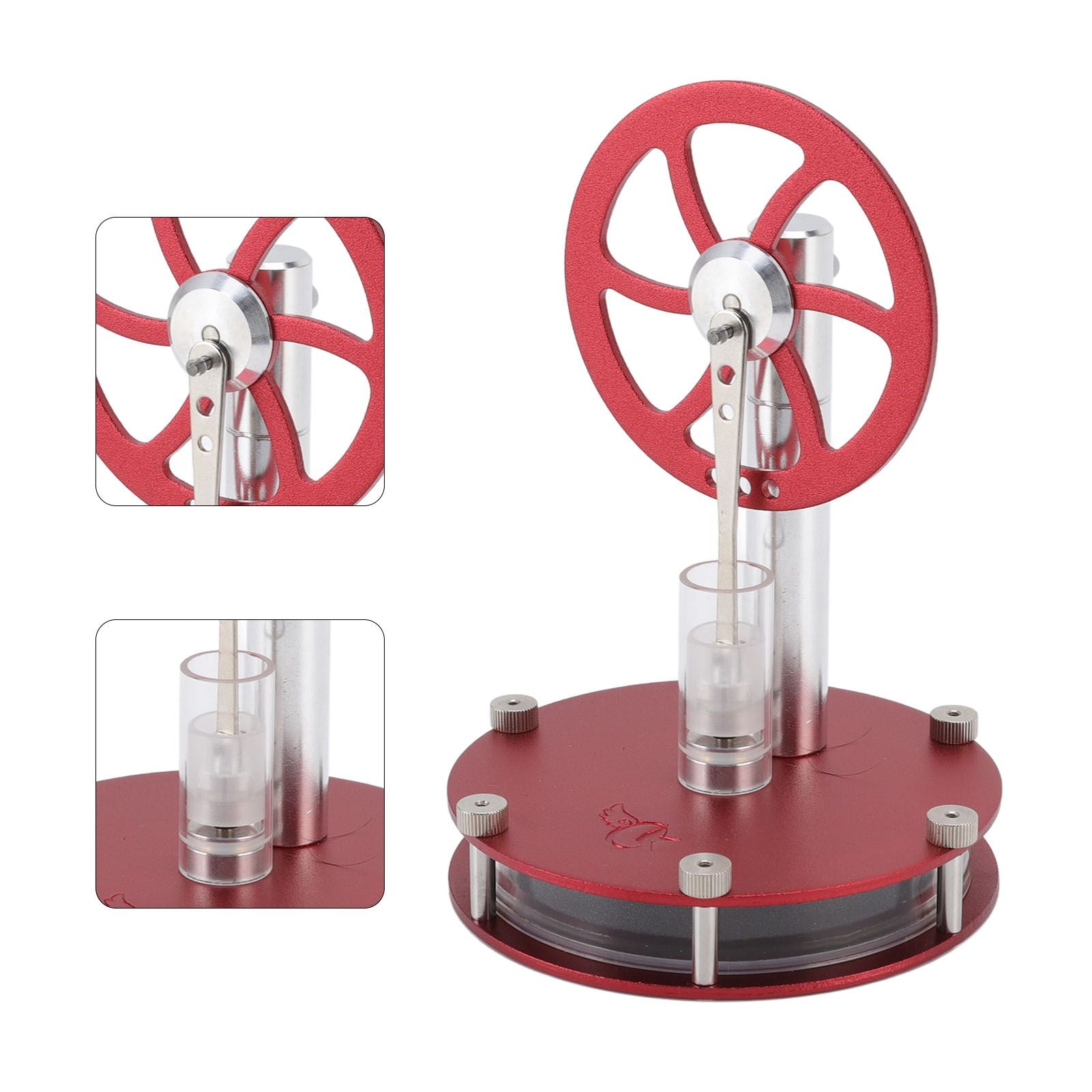 Stirling Engine Model Low Temperature Differential Education Toy Metal Hot Air Engine Motor for Kids Learning