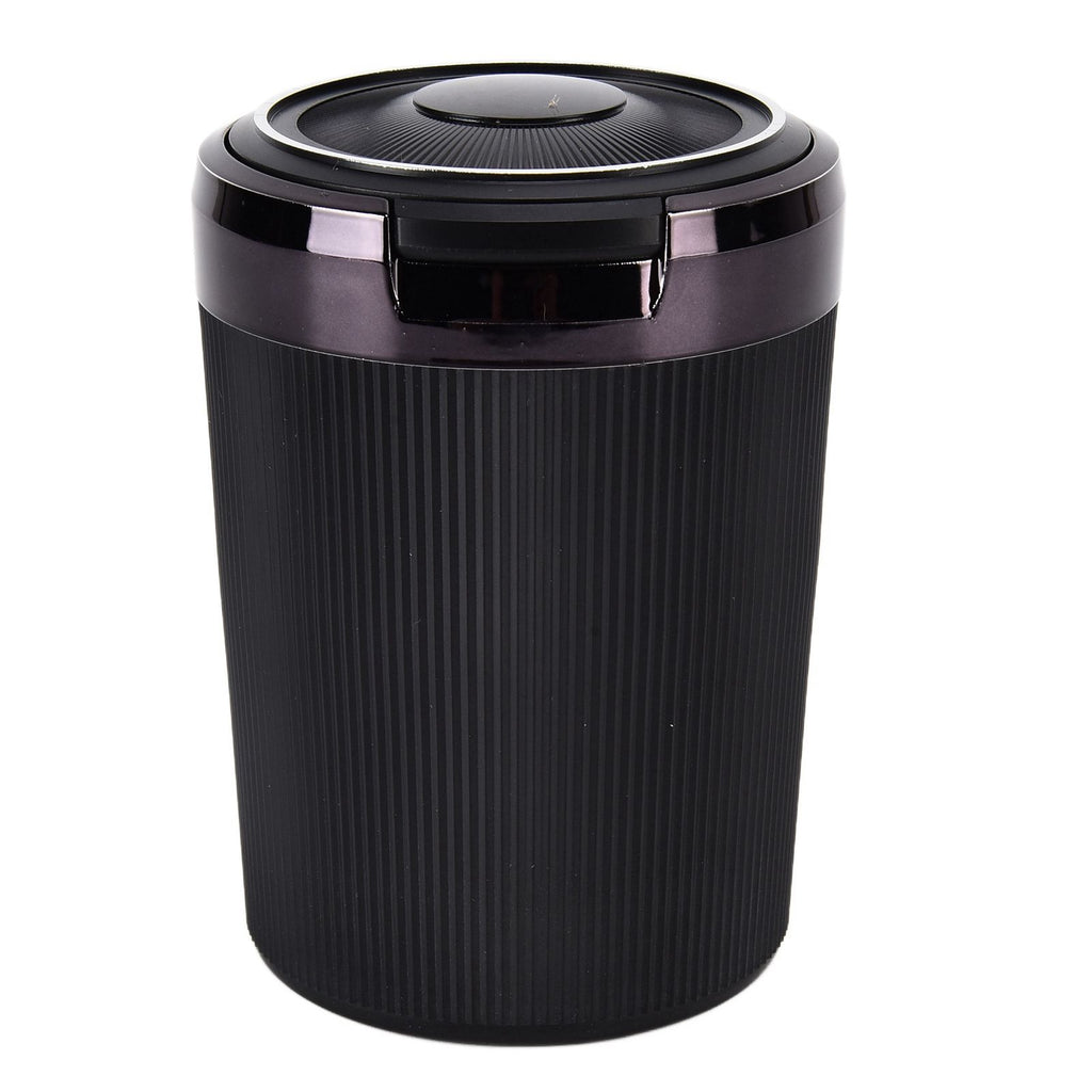 LED Car Ashtray with Lid 3W Portable Automobile Ashtray Car Cigarette Ashtray for Home OfficeBlack