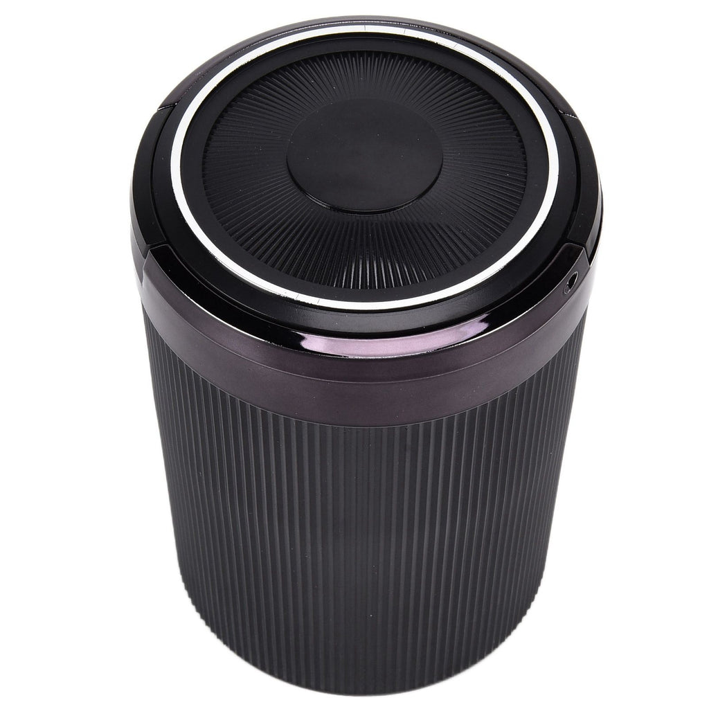 LED Car Ashtray with Lid 3W Portable Automobile Ashtray Car Cigarette Ashtray for Home OfficeBlack