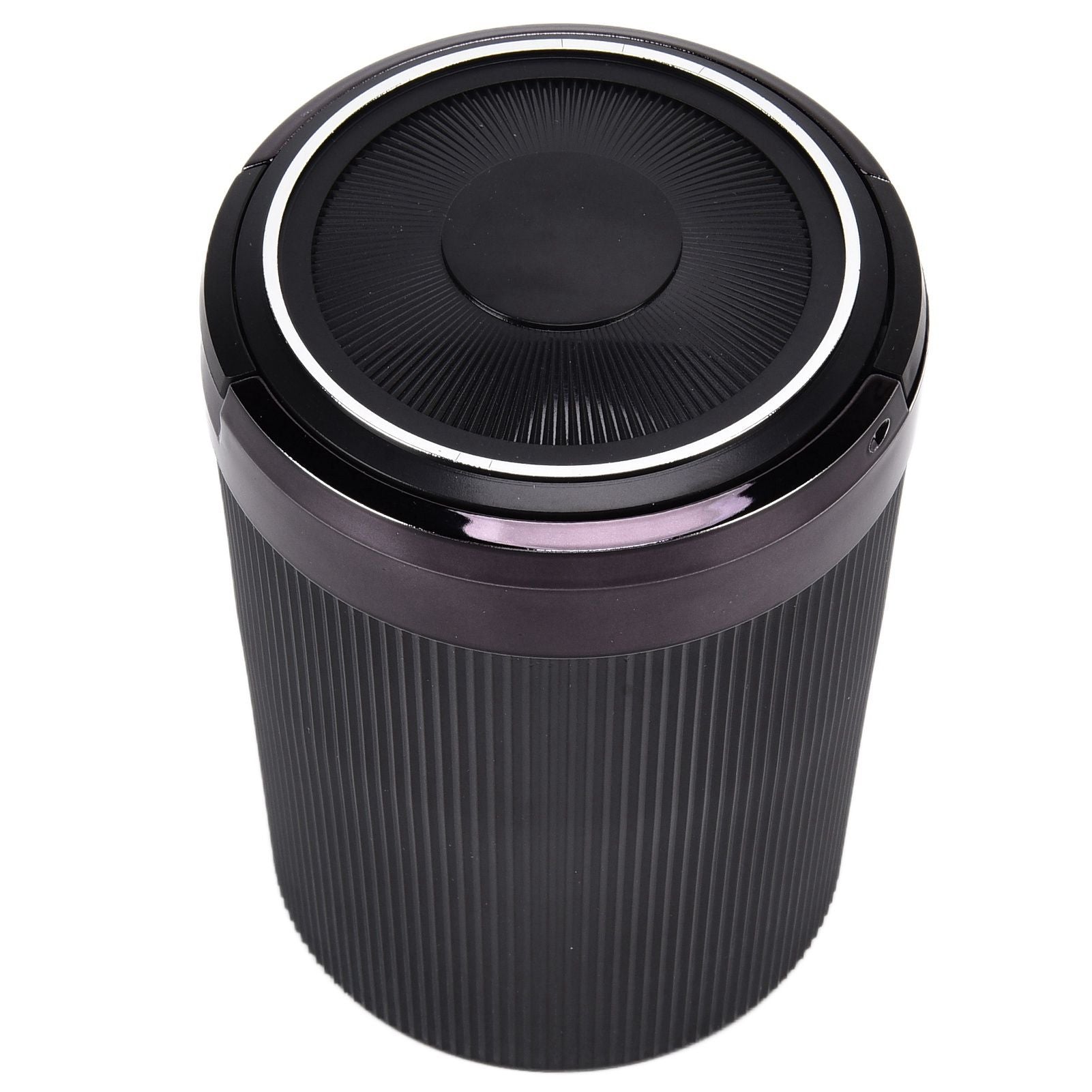 LED Car Ashtray with Lid 3W Portable Automobile Ashtray Car Cigarette Ashtray for Home OfficeBlack