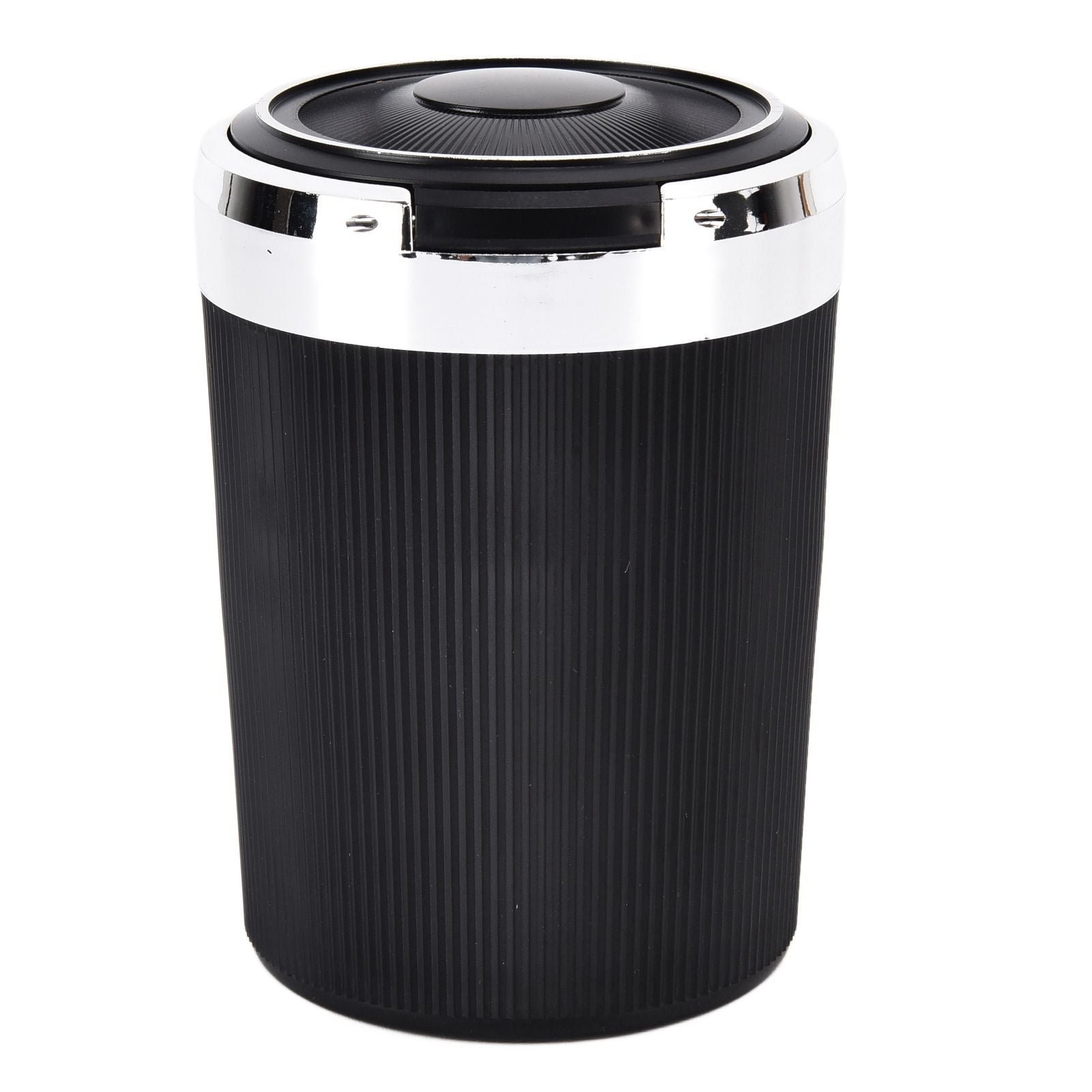 LED Car Ashtray with Lid 3W Portable Automobile Ashtray Car Cigarette Ashtray for Home OfficeSilver