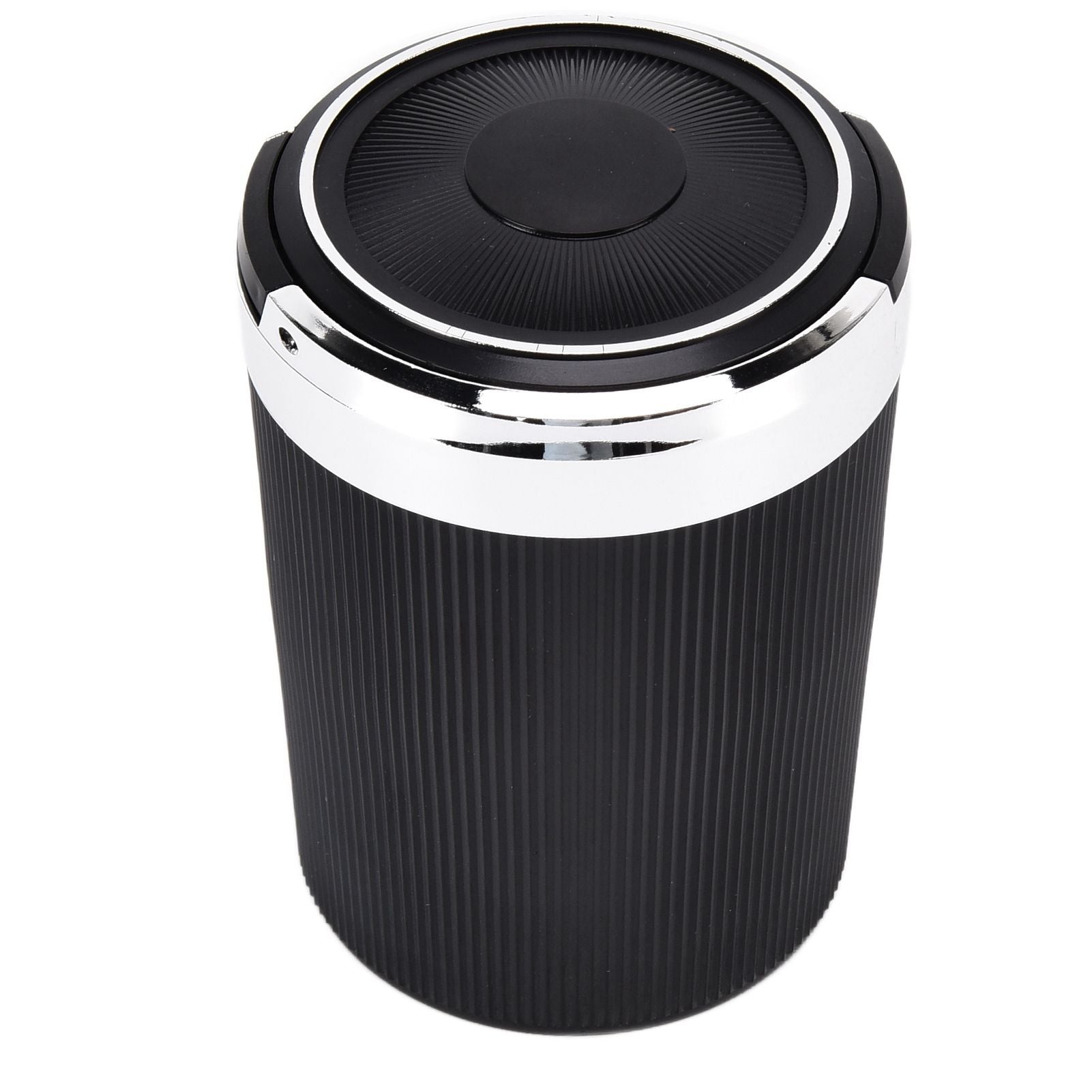 LED Car Ashtray with Lid 3W Portable Automobile Ashtray Car Cigarette Ashtray for Home OfficeSilver